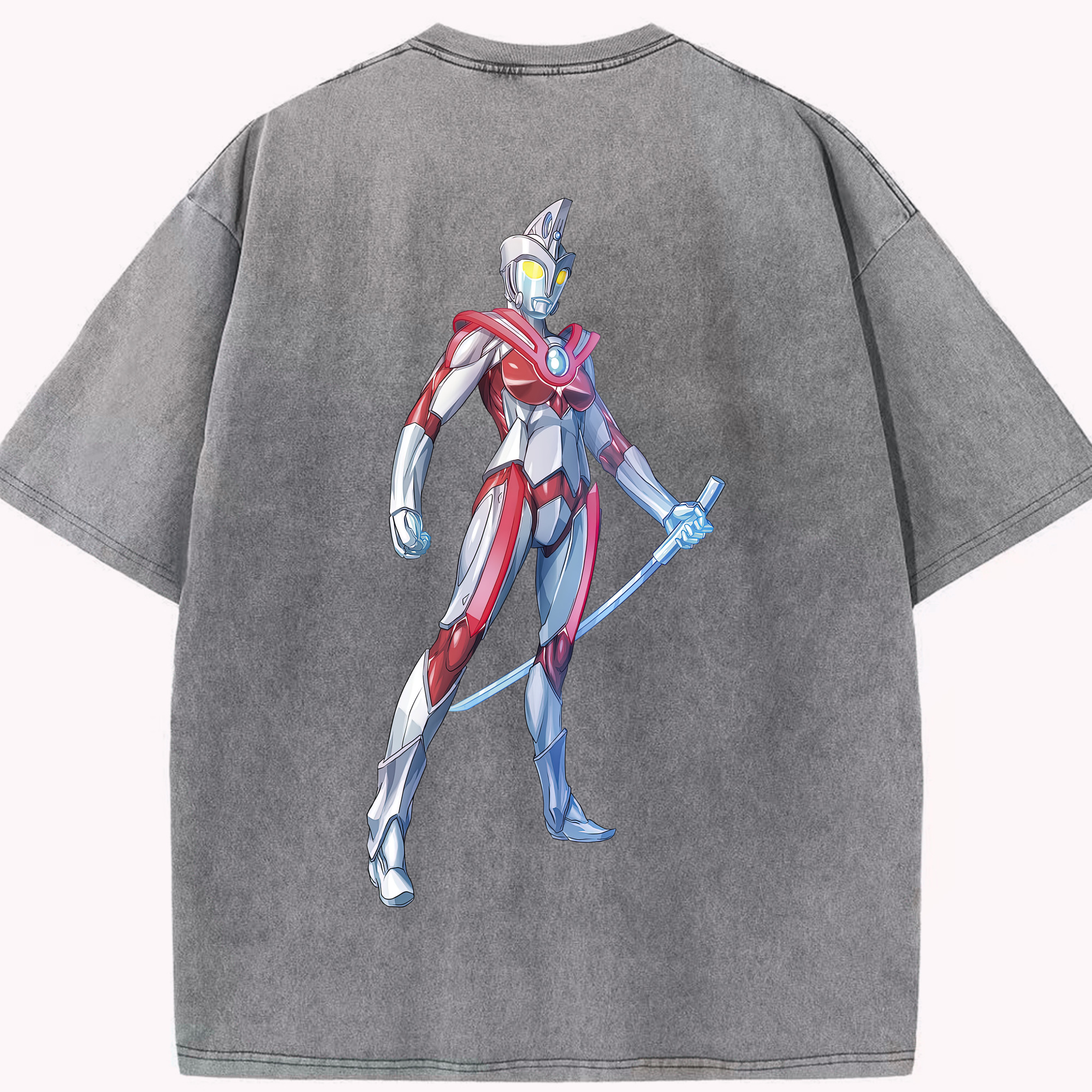 （画像用） ウルトラマン Ultraman 綿100% ヴィンテージ風 半袖Tシャツ（背面プリント）
