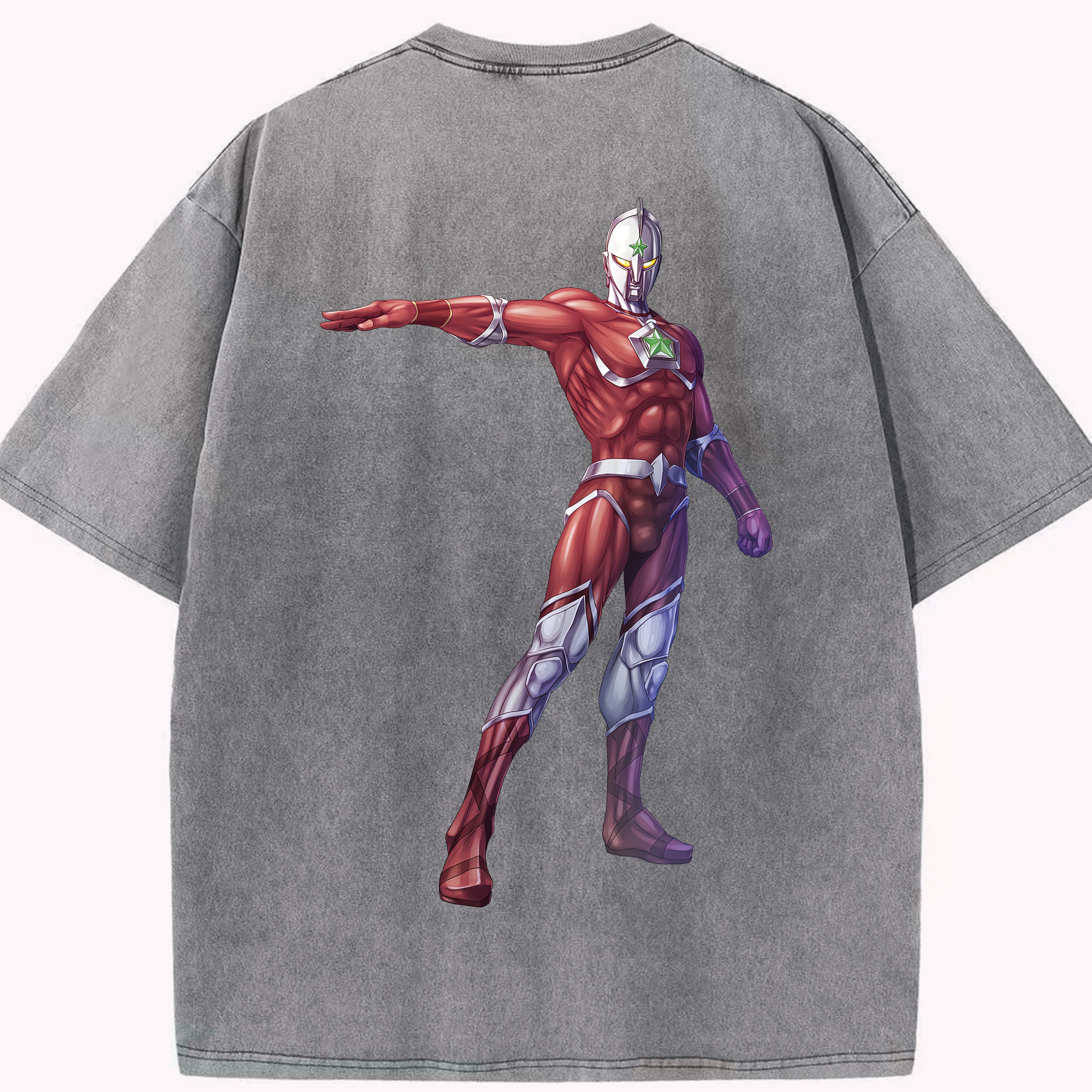 （画像用） ウルトラマン Ultraman 綿100% ヴィンテージ風 半袖Tシャツ（背面プリント）