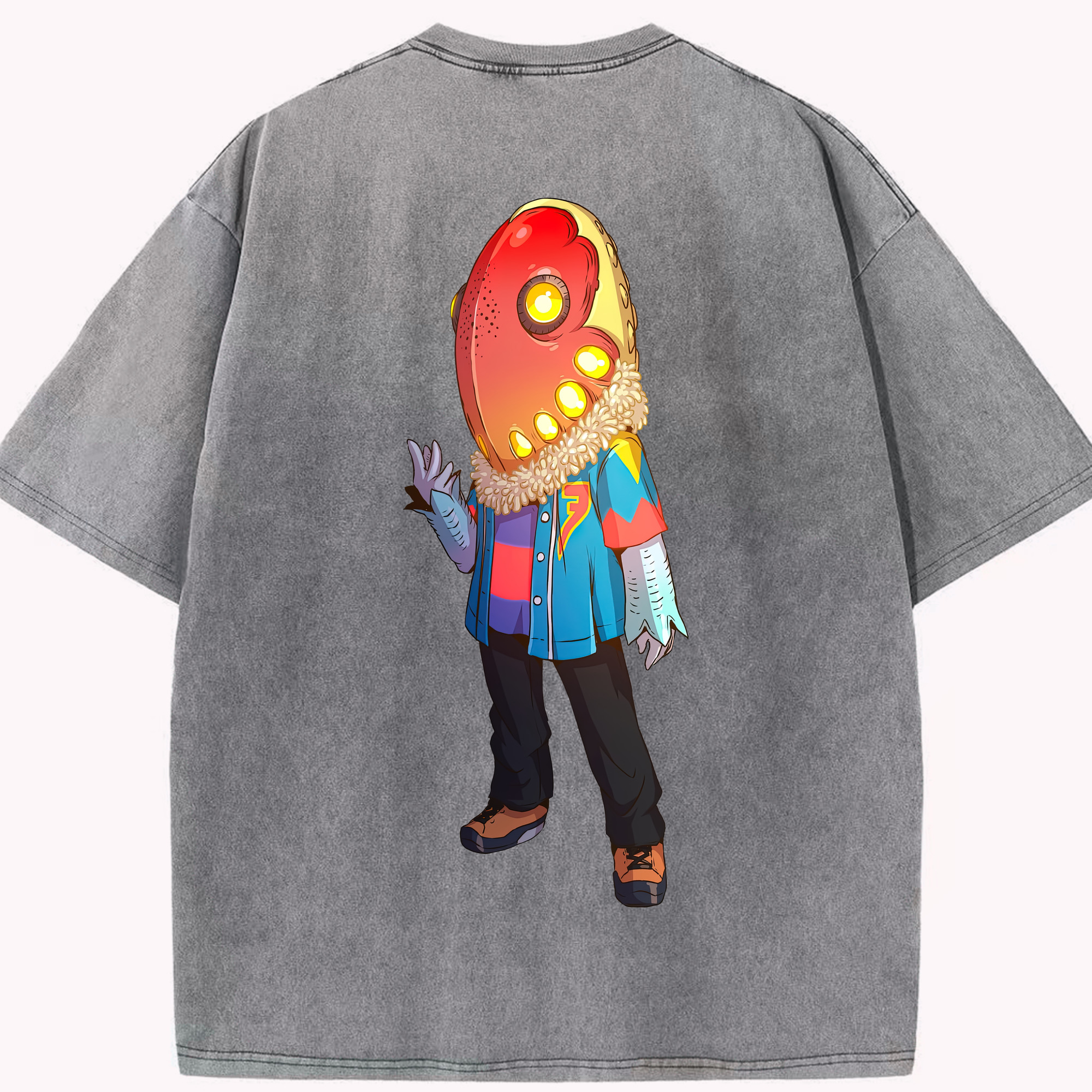 （画像用） ウルトラマン Ultraman 綿100% ヴィンテージ風 半袖Tシャツ（背面プリント）
