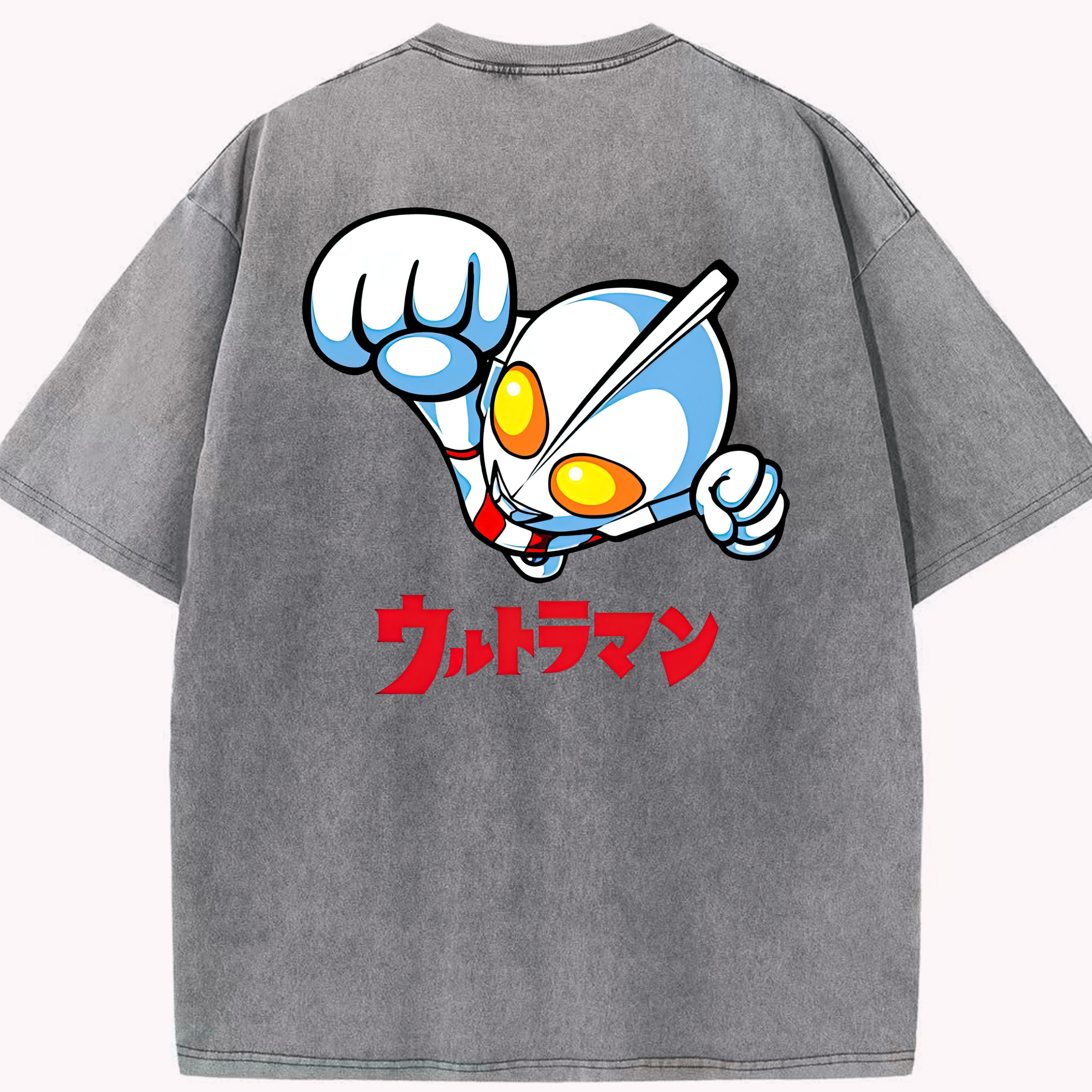（画像用） ウルトラマン Ultraman 綿100% ヴィンテージ風 半袖Tシャツ（背面プリント）