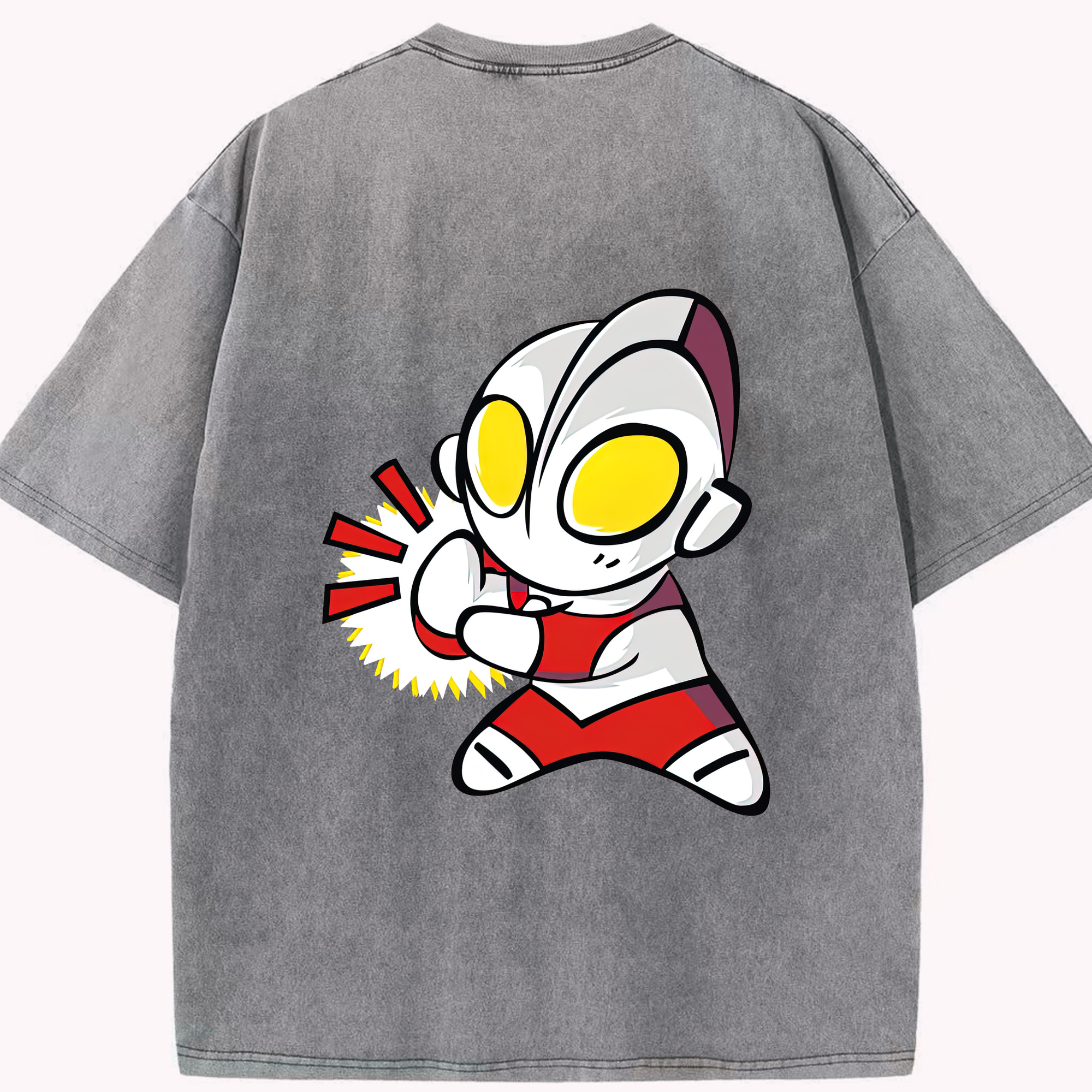 （画像用） ウルトラマン Ultraman 綿100% ヴィンテージ風 半袖Tシャツ（背面プリント）
