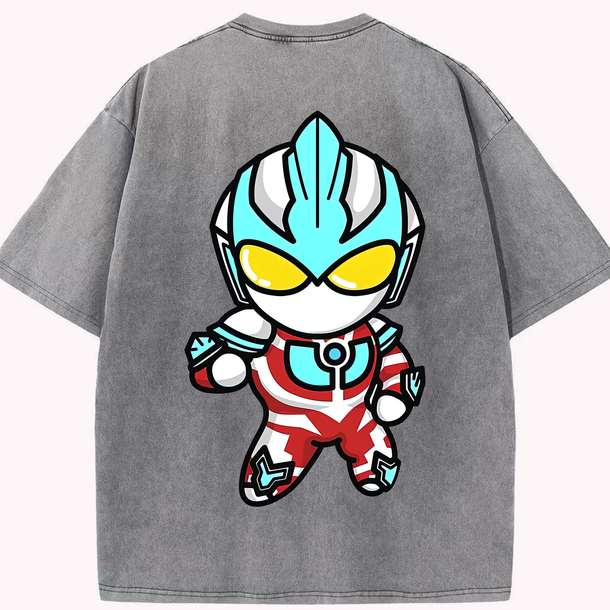 （画像用） ウルトラマン Ultraman 綿100% ヴィンテージ風 半袖Tシャツ（背面プリント）