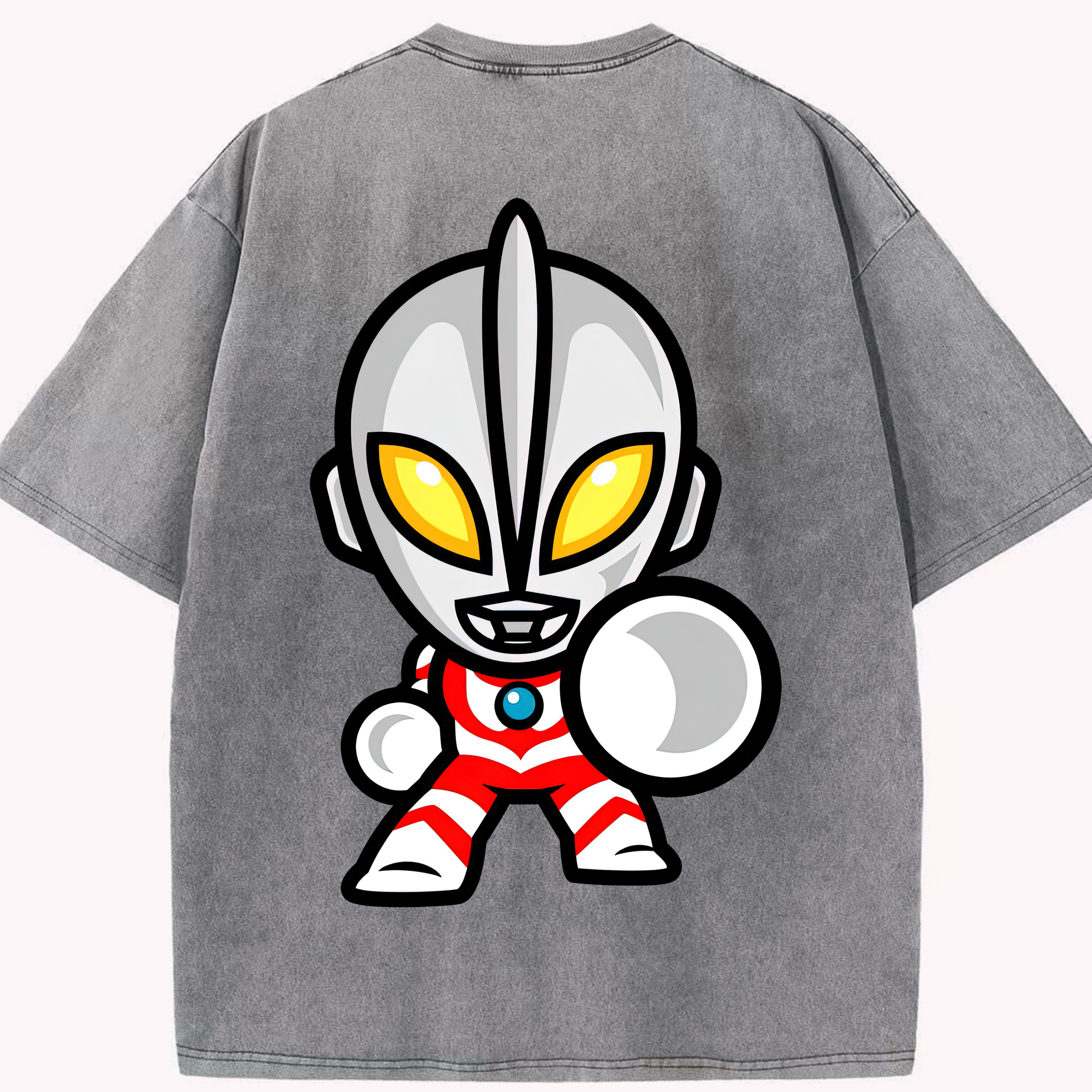 （画像用） ウルトラマン Ultraman 綿100% ヴィンテージ風 半袖Tシャツ（背面プリント）