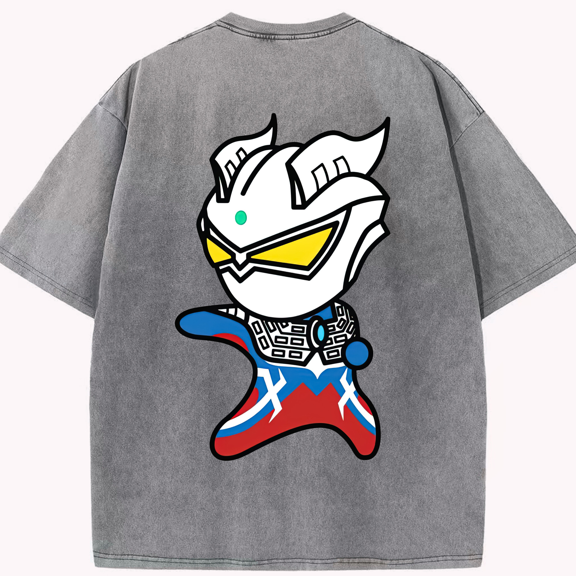 （画像用） ウルトラマン Ultraman 綿100% ヴィンテージ風 半袖Tシャツ（背面プリント）