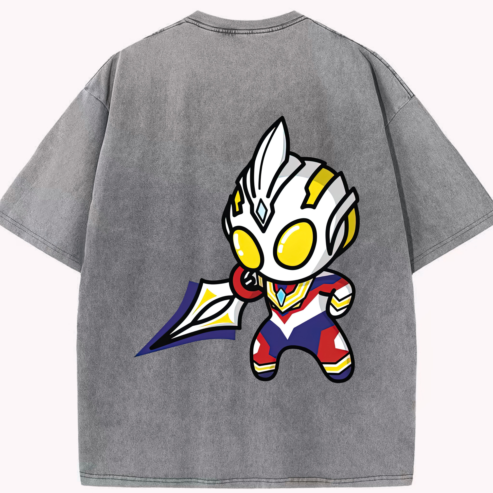 （画像用） ウルトラマン Ultraman 綿100% ヴィンテージ風 半袖Tシャツ（背面プリント）