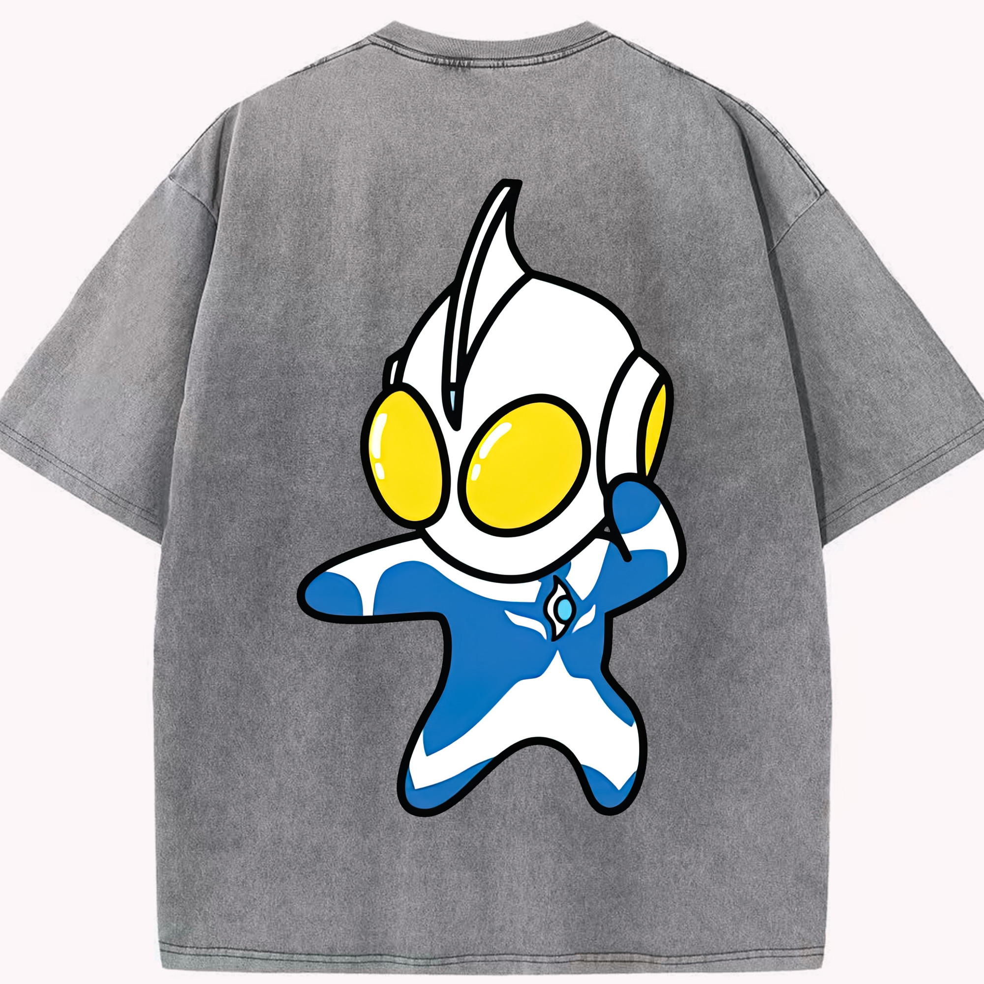 （画像用） ウルトラマン Ultraman 綿100% ヴィンテージ風 半袖Tシャツ（背面プリント）