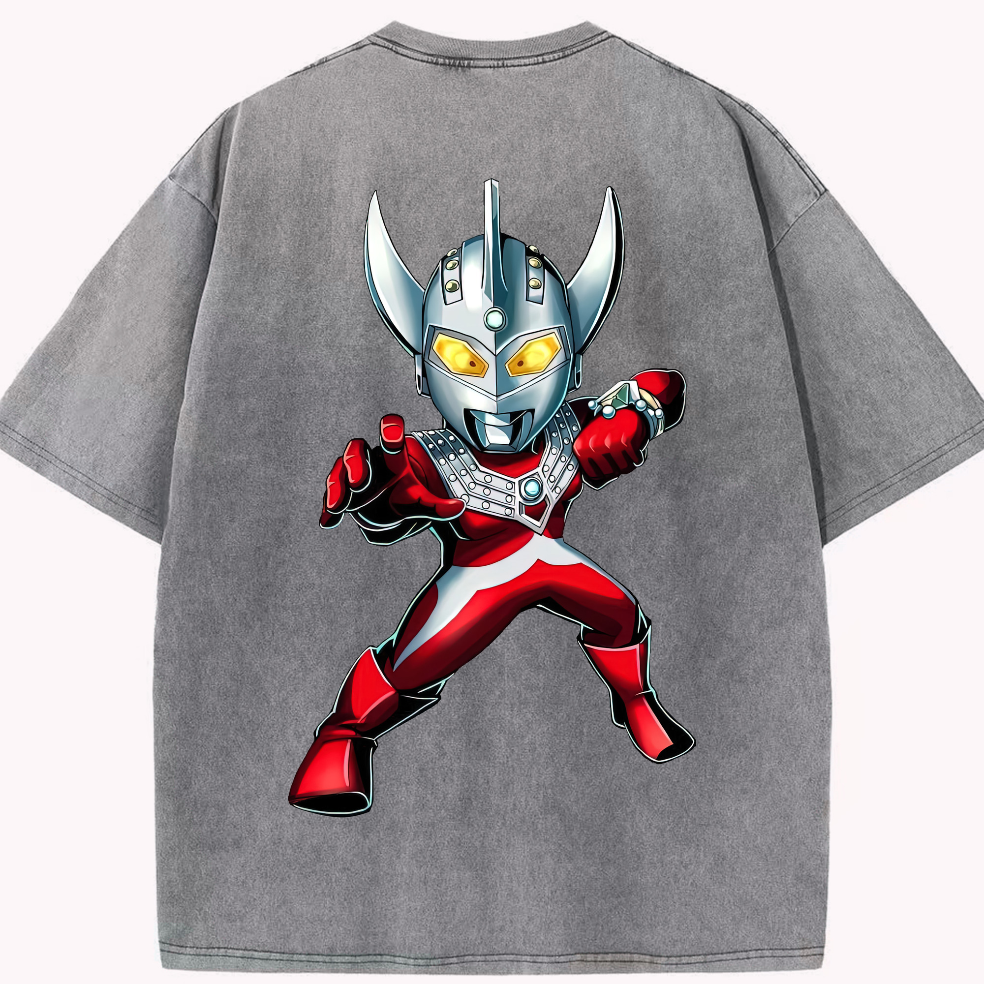 （画像用） ウルトラマン Ultraman 綿100% ヴィンテージ風 半袖Tシャツ（背面プリント）