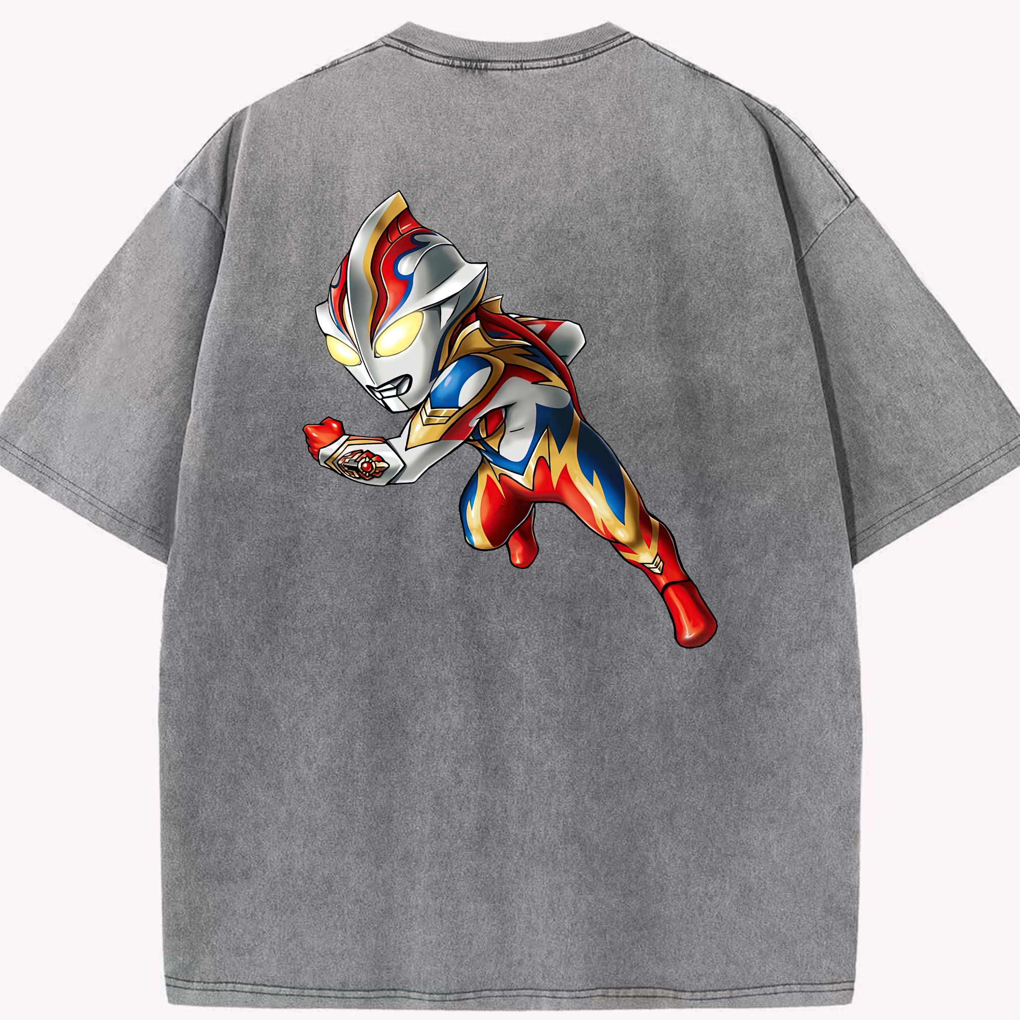 （画像用） ウルトラマン Ultraman 綿100% ヴィンテージ風 半袖Tシャツ（背面プリント）