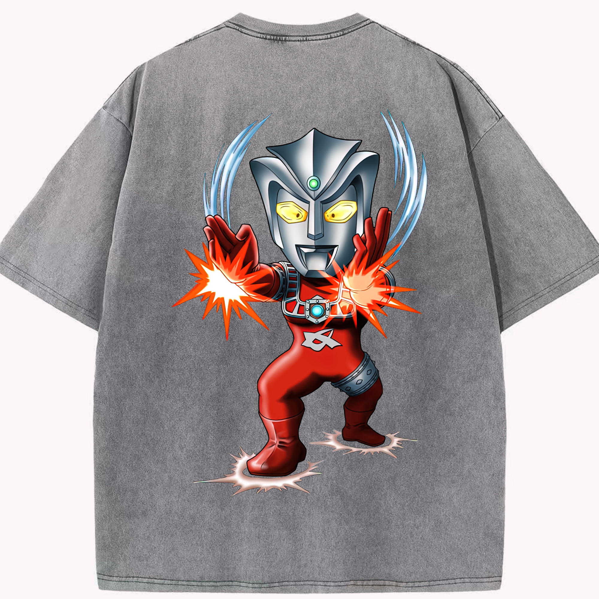 （画像用） ウルトラマン Ultraman 綿100% ヴィンテージ風 半袖Tシャツ（背面プリント）