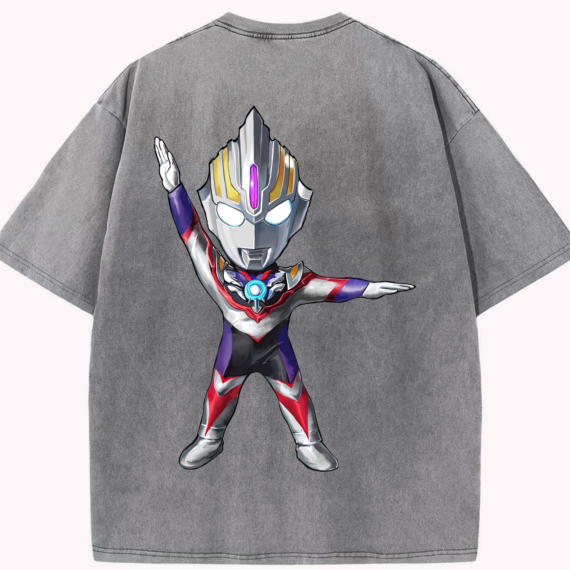 （画像用） ウルトラマン Ultraman 綿100% ヴィンテージ風 半袖Tシャツ（背面プリント）