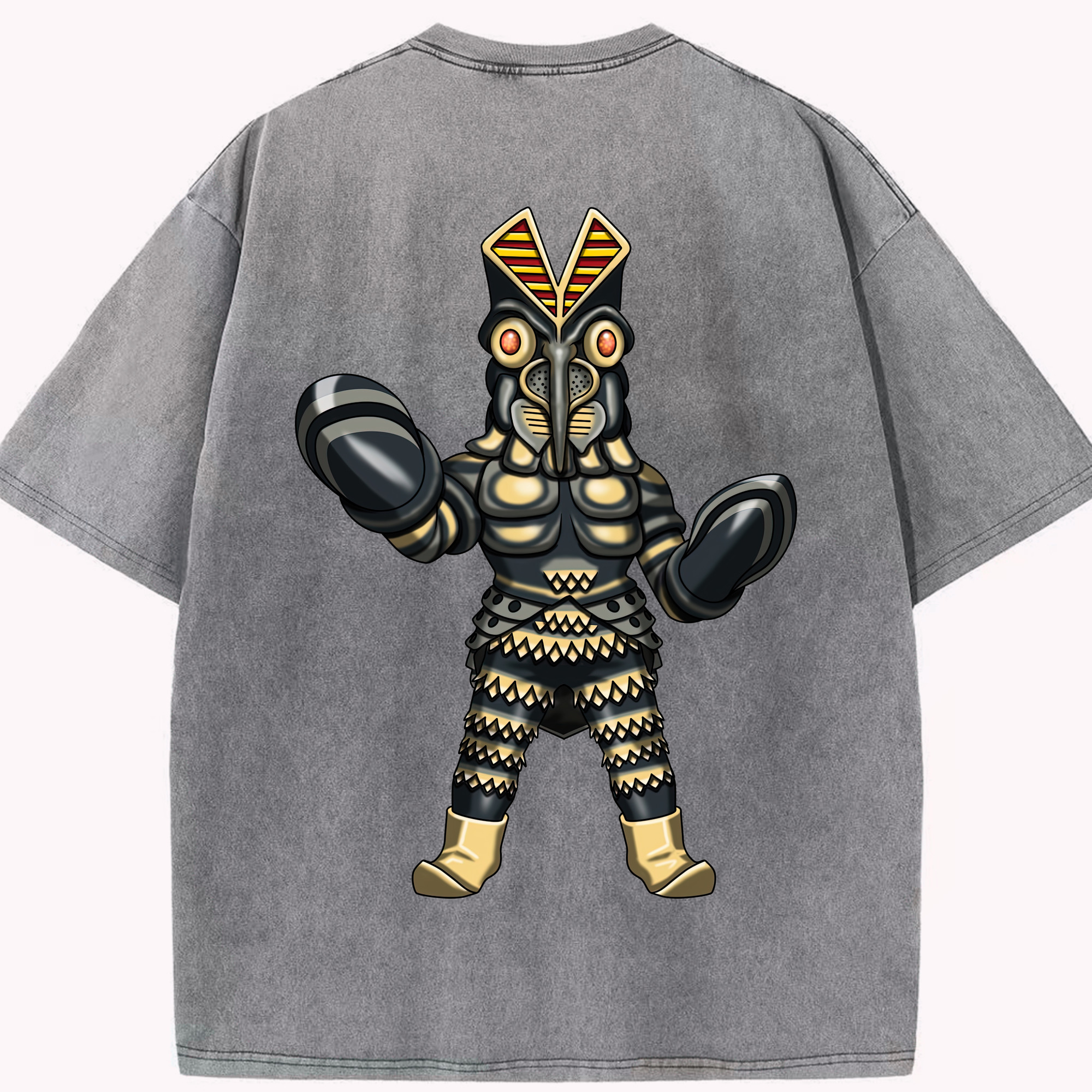 （画像用） ウルトラマン Ultraman 綿100% ヴィンテージ風 半袖Tシャツ（背面プリント）