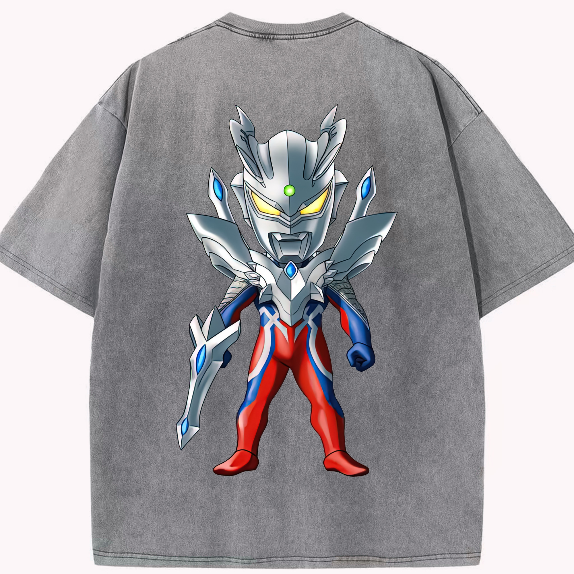 （画像用） ウルトラマン Ultraman 綿100% ヴィンテージ風 半袖Tシャツ（背面プリント）
