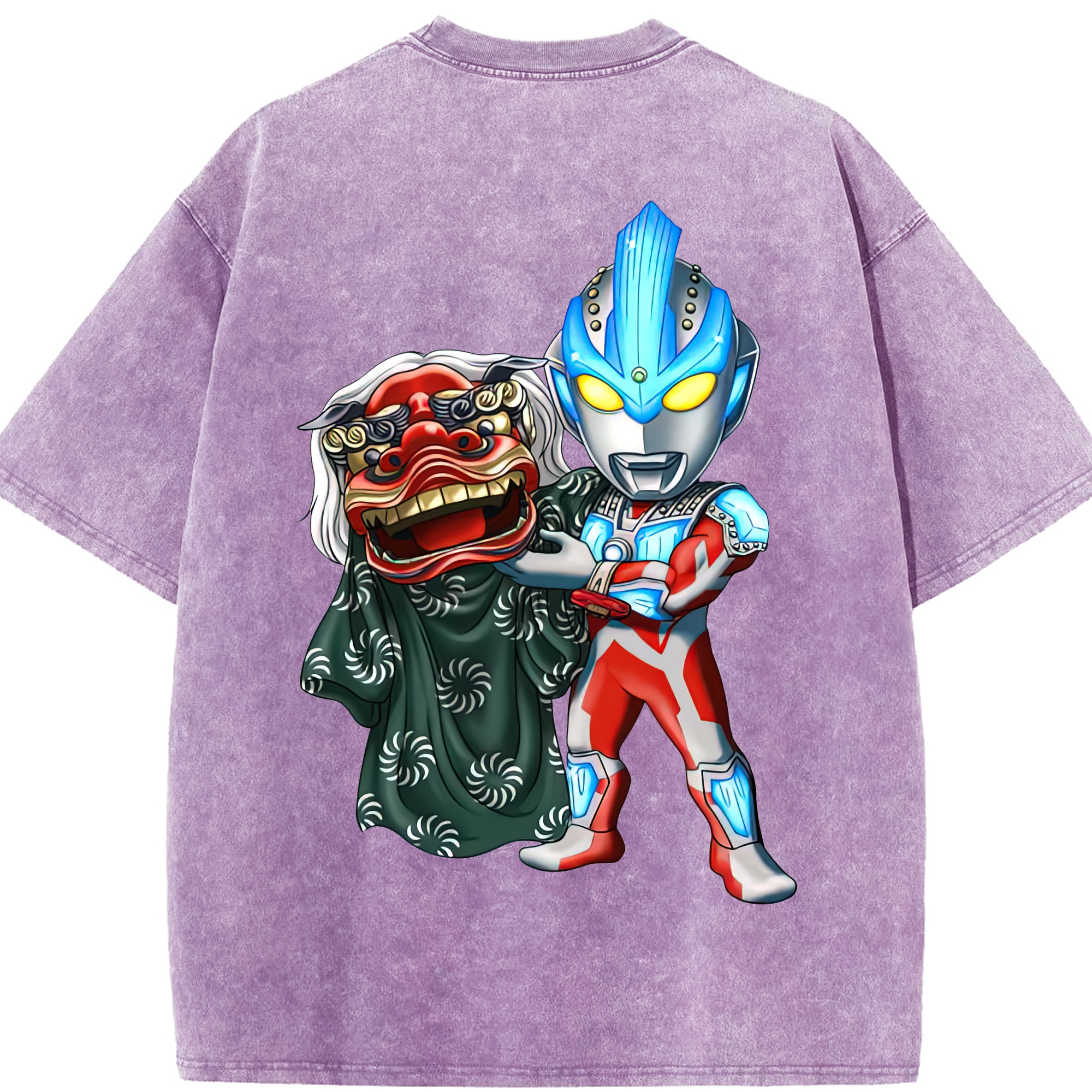 （画像用） ウルトラマン Ultraman 綿100% ヴィンテージ風 半袖Tシャツ（背面プリント）