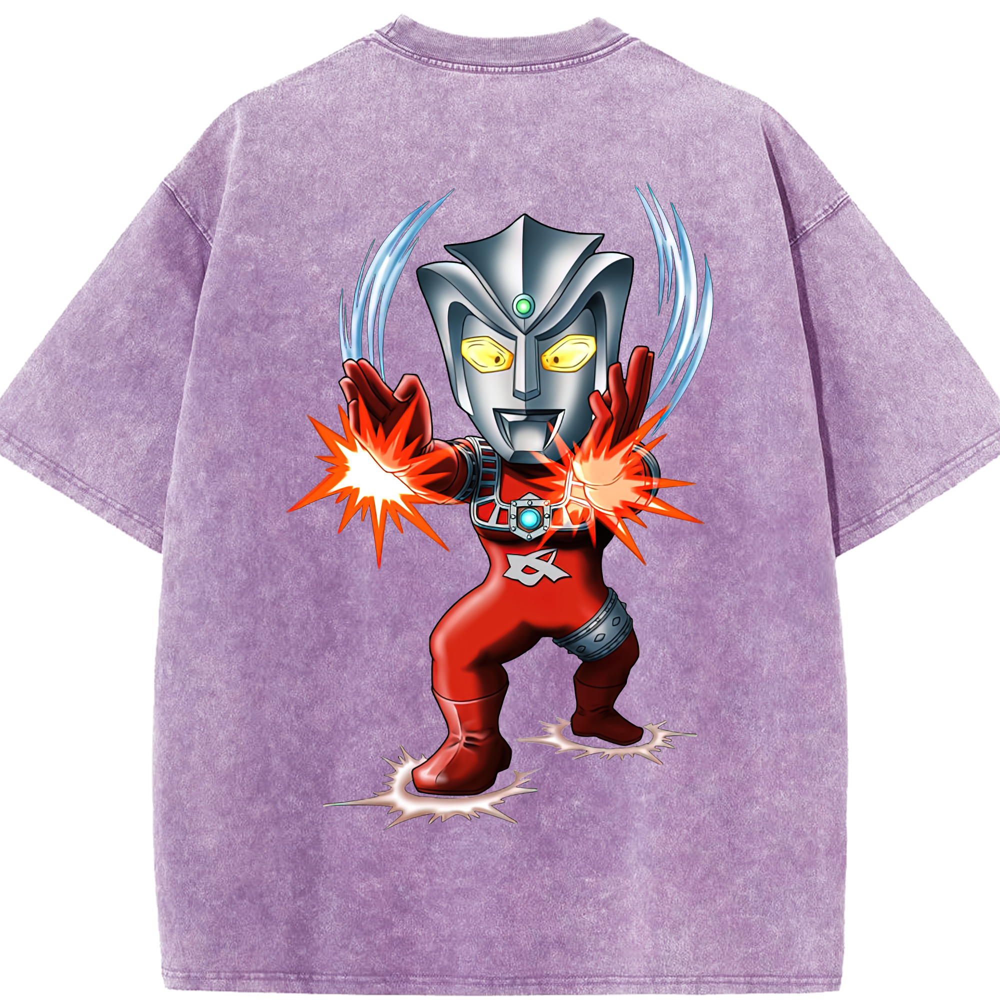 （画像用） ウルトラマン Ultraman 綿100% ヴィンテージ風 半袖Tシャツ（背面プリント）
