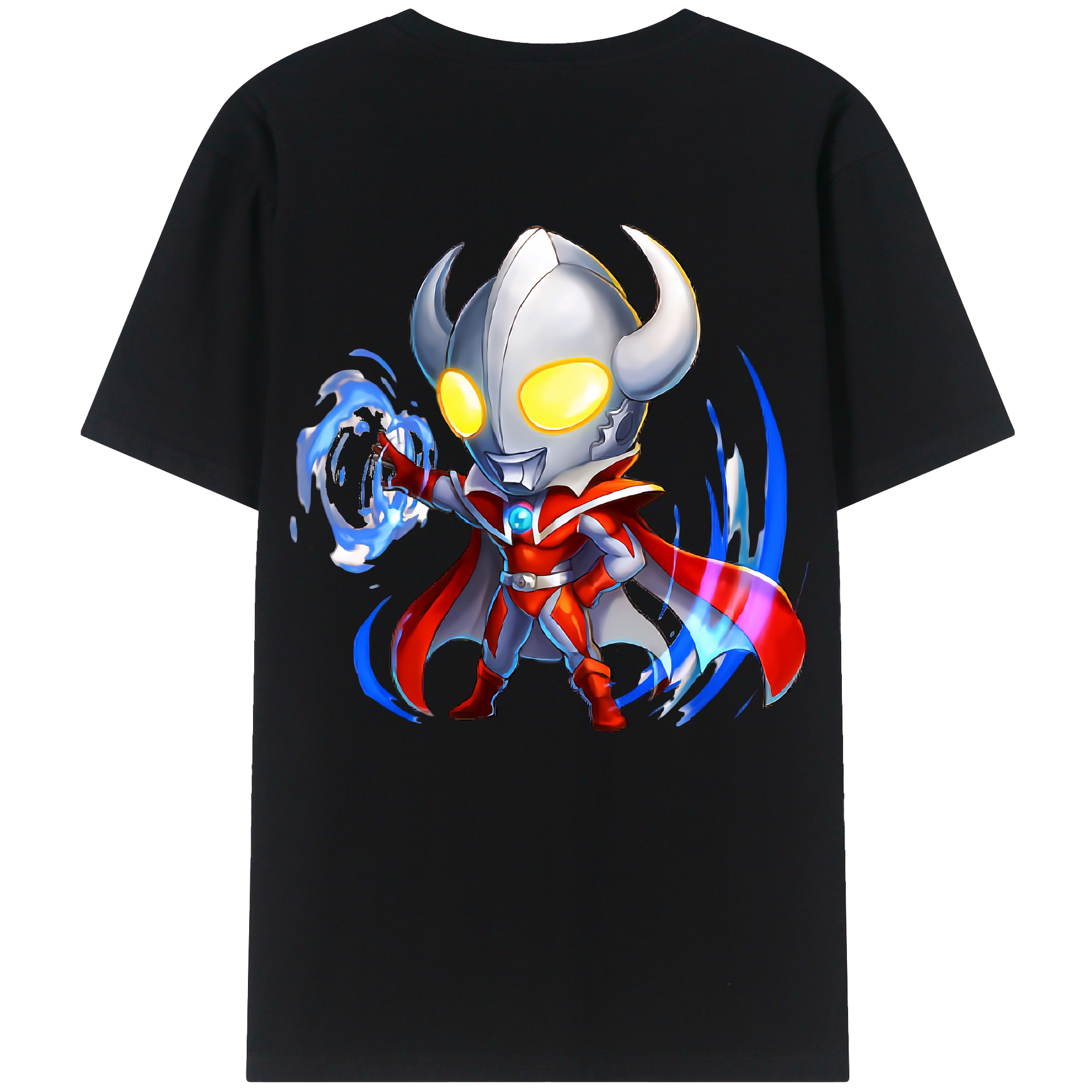 （画像用） ウルトラマン Ultraman 綿100％ メンズ半袖Tシャツ（バックプリント） 通気性
