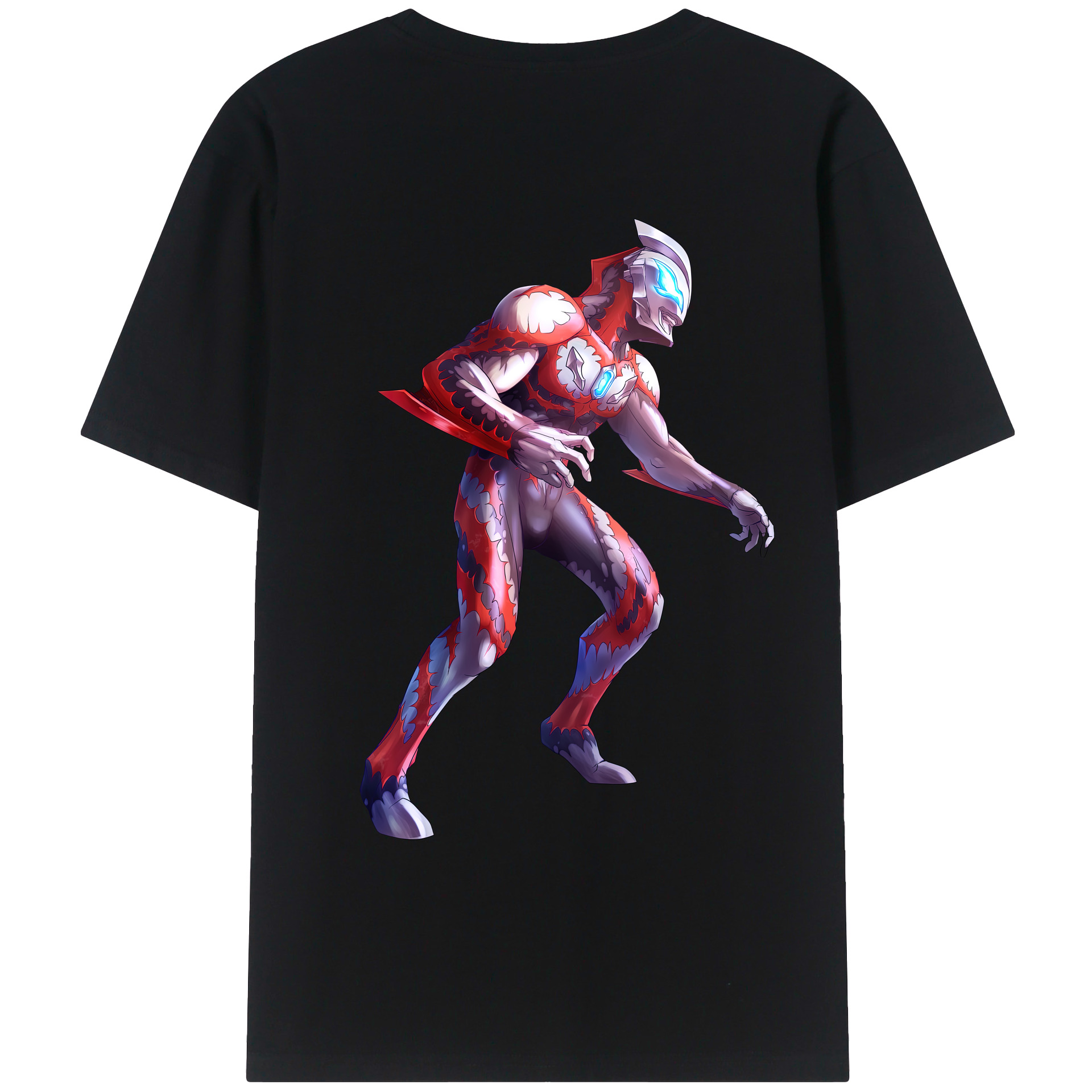 （画像用） ウルトラマン Ultraman 綿100％ メンズ半袖Tシャツ（バックプリント） 通気性