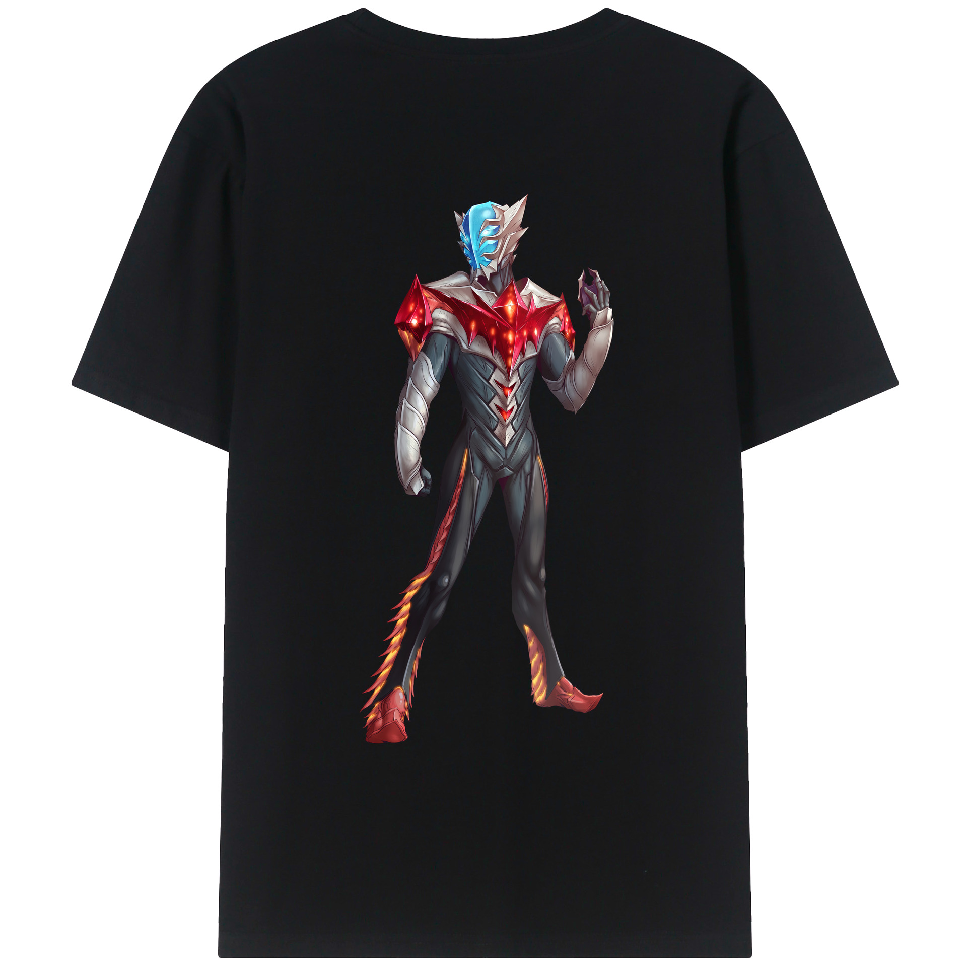（画像用） ウルトラマン Ultraman 綿100％ メンズ半袖Tシャツ（バックプリント） 通気性