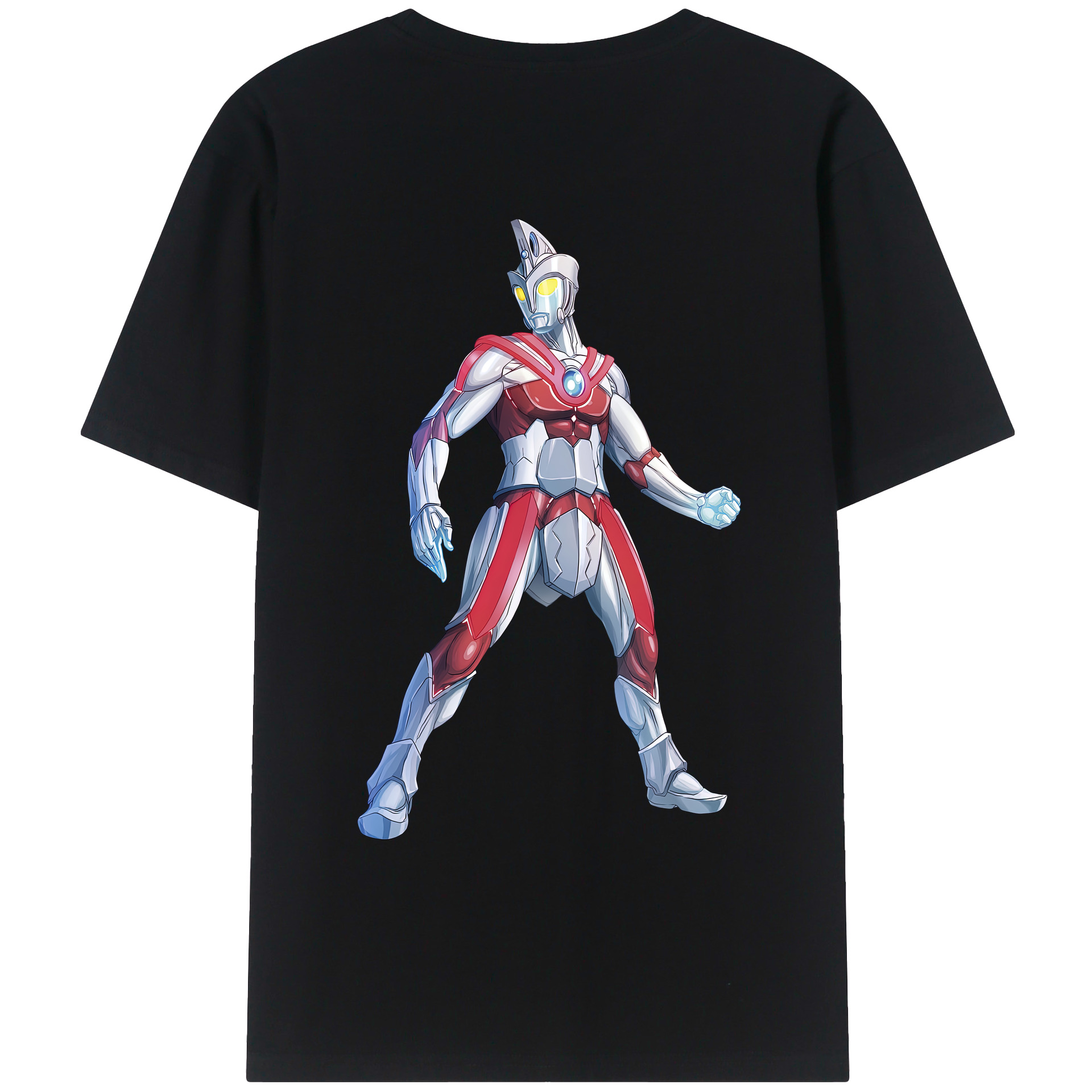 （画像用） ウルトラマン Ultraman 綿100％ メンズ半袖Tシャツ（バックプリント） 通気性