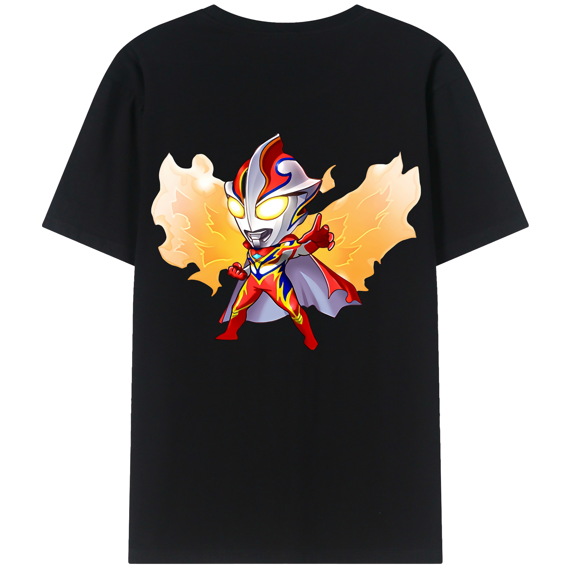（画像用） ウルトラマン Ultraman 綿100％ メンズ半袖Tシャツ（バックプリント） 通気性