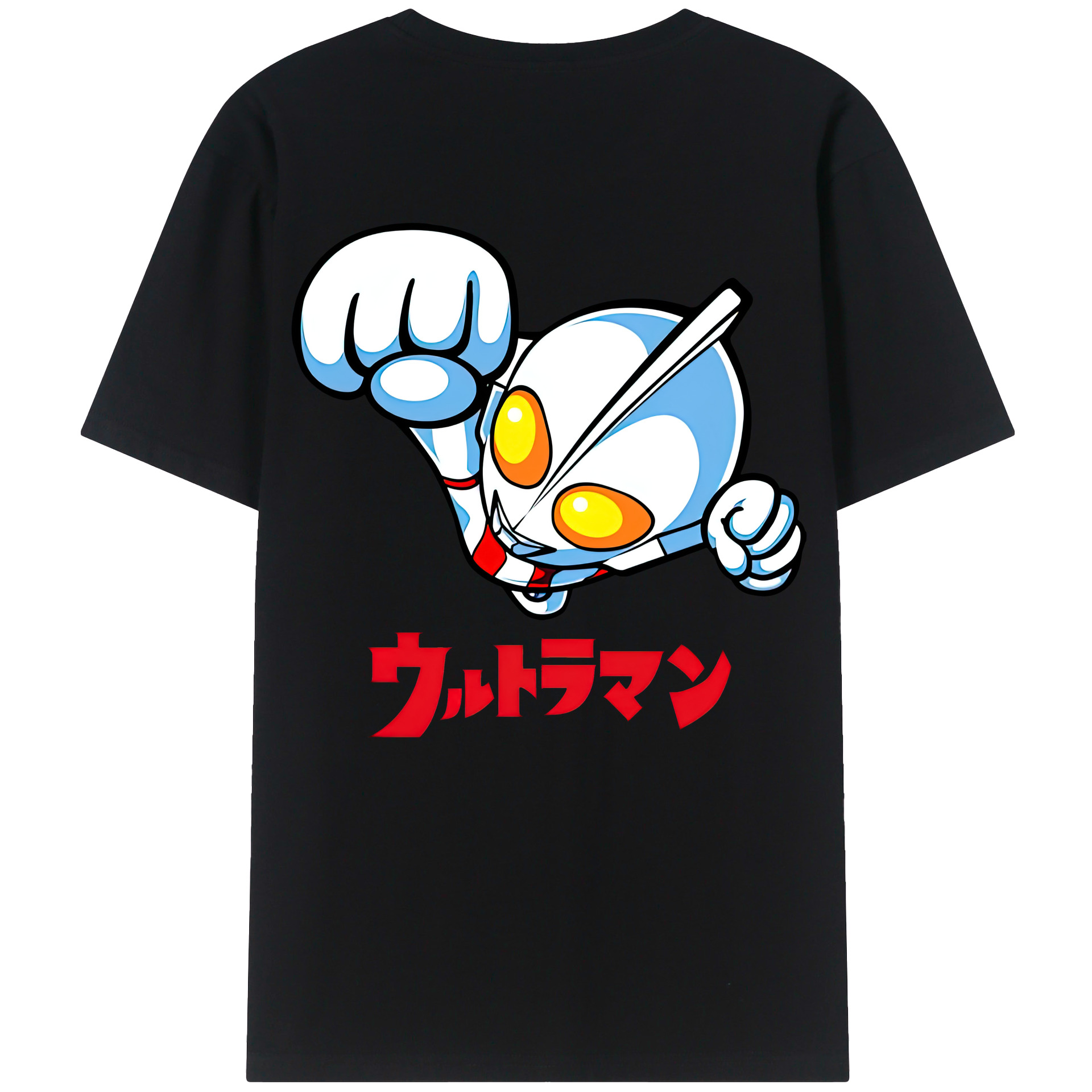 （画像用） ウルトラマン Ultraman 綿100％ メンズ半袖Tシャツ（バックプリント） 通気性