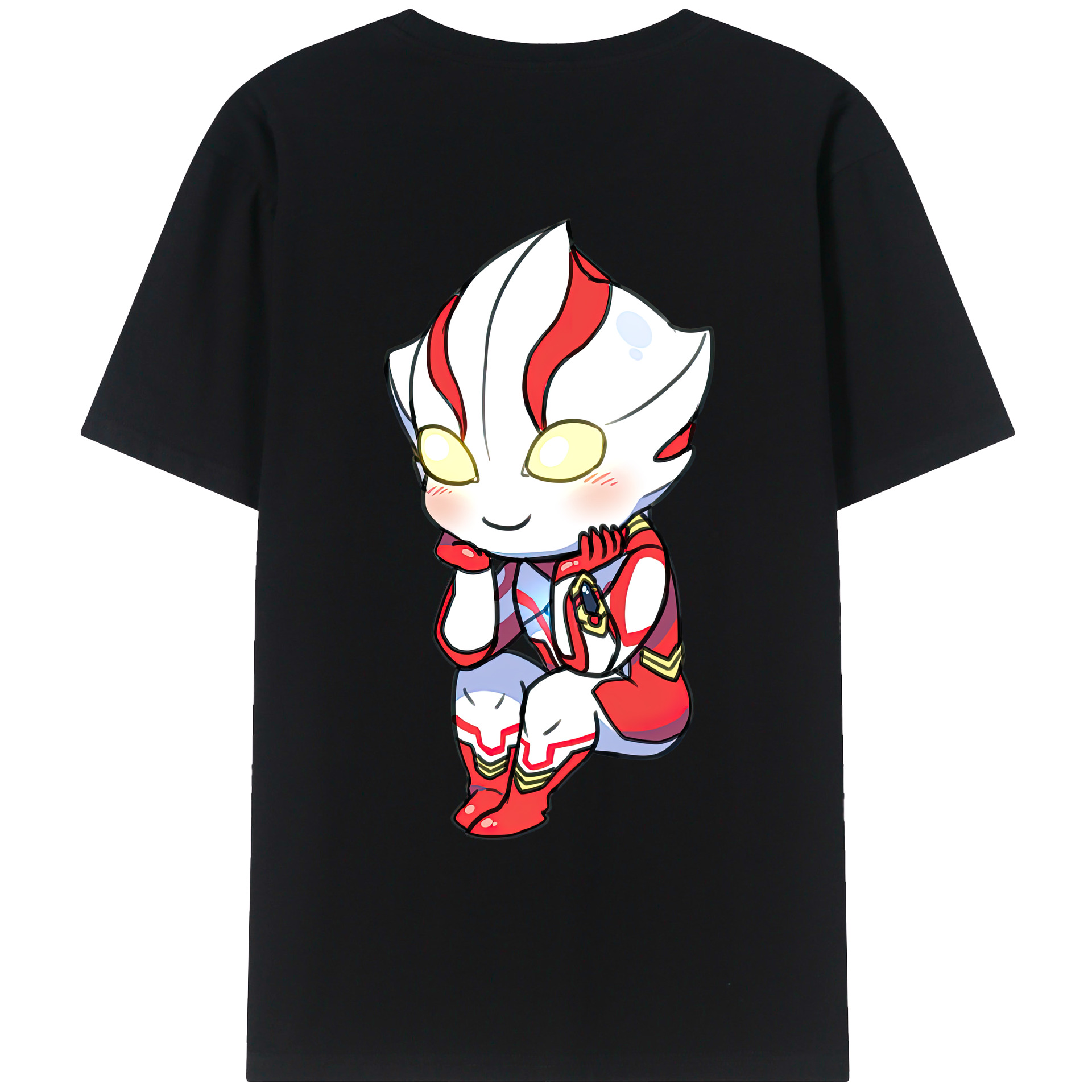 （画像用） ウルトラマン Ultraman 綿100％ メンズ半袖Tシャツ（バックプリント） 通気性