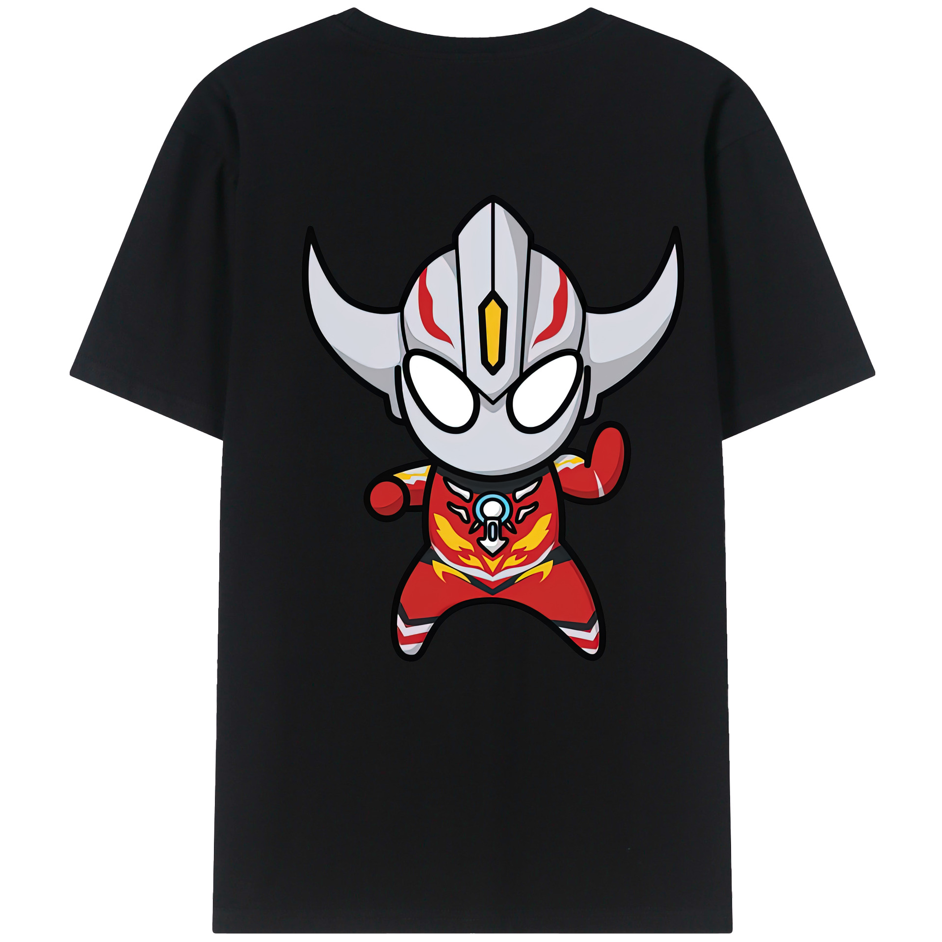（画像用） ウルトラマン Ultraman 綿100％ メンズ半袖Tシャツ（バックプリント） 通気性