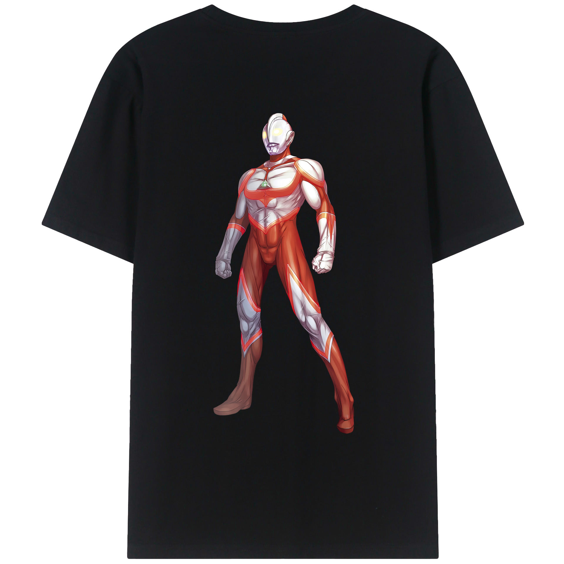 （画像用） ウルトラマン Ultraman 綿100％ メンズ半袖Tシャツ（バックプリント） 通気性