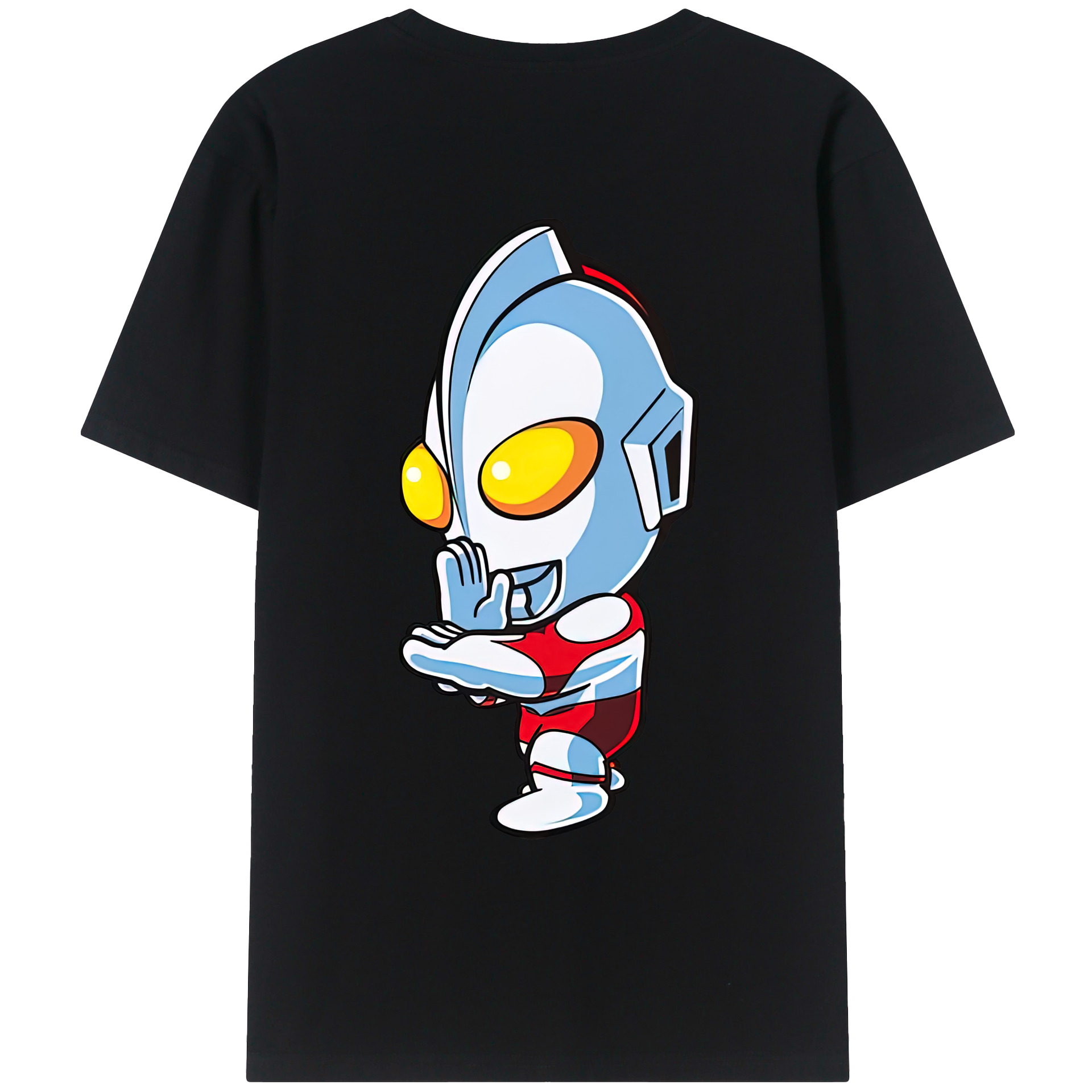 （画像用） ウルトラマン Ultraman 綿100％ メンズ半袖Tシャツ（バックプリント） 通気性