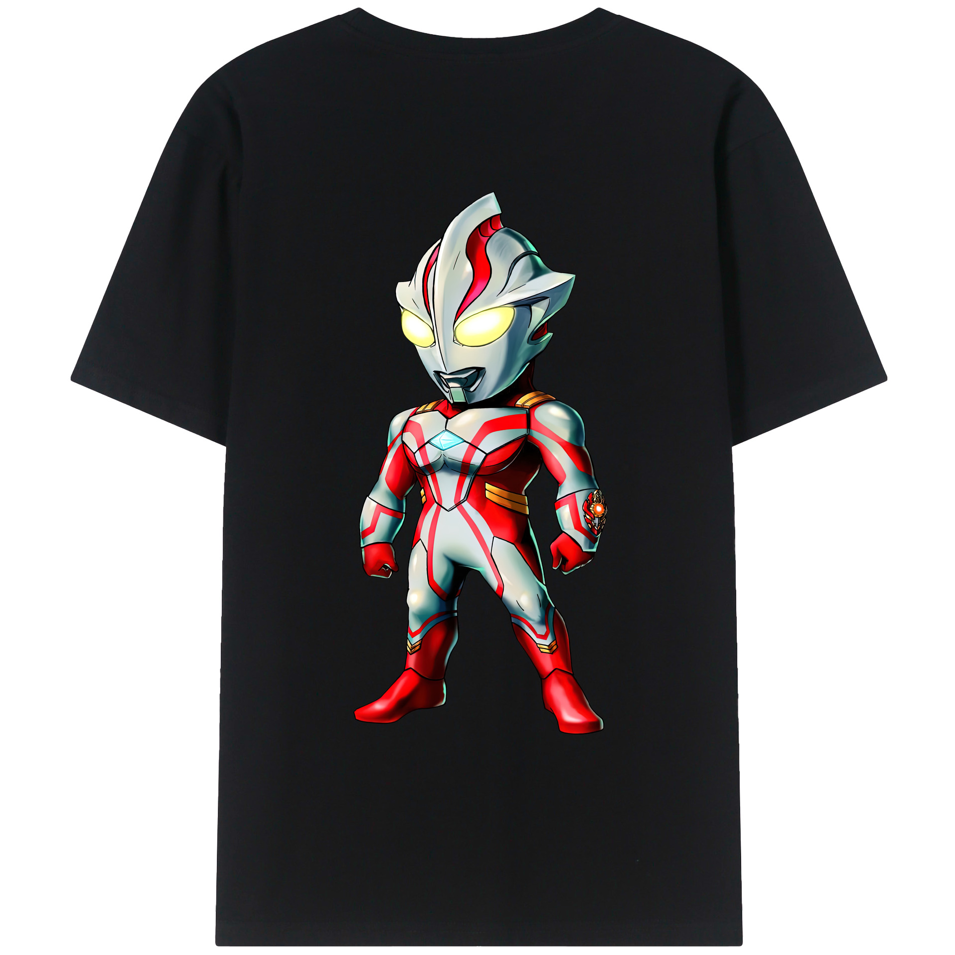 （画像用） ウルトラマン Ultraman 綿100％ メンズ半袖Tシャツ（バックプリント） 通気性