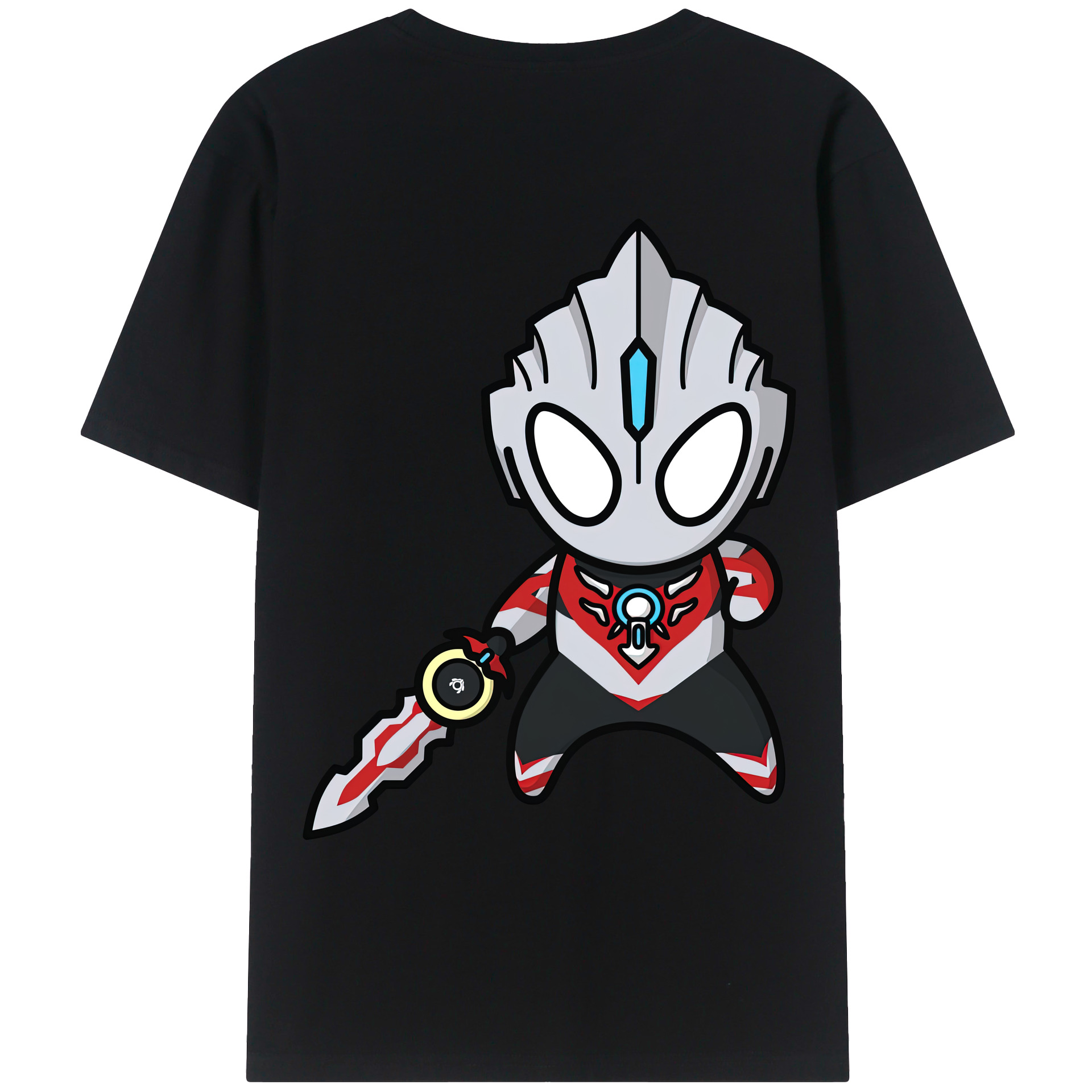 （画像用） ウルトラマン Ultraman 綿100％ メンズ半袖Tシャツ（バックプリント） 通気性