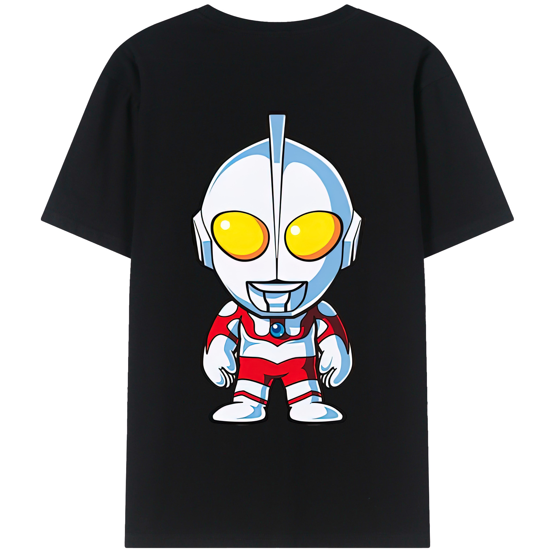 （画像用） ウルトラマン Ultraman 綿100％ メンズ半袖Tシャツ（バックプリント） 通気性