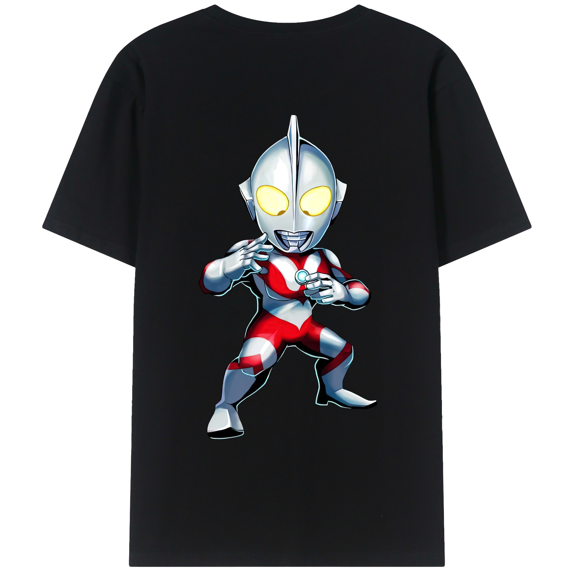（画像用） ウルトラマン Ultraman 綿100％ メンズ半袖Tシャツ（バックプリント） 通気性