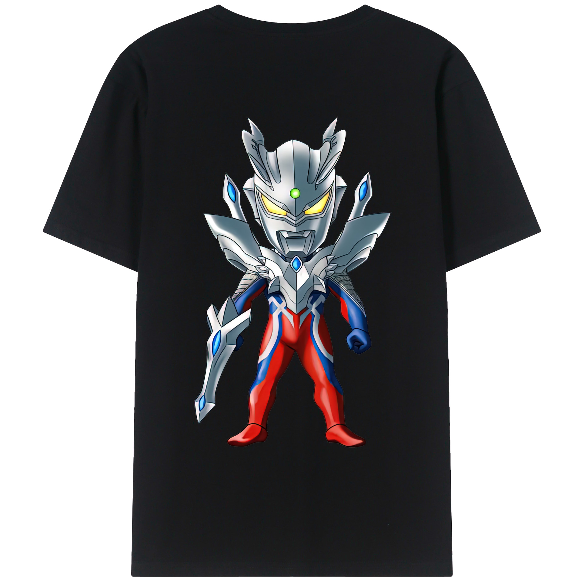 （画像用） ウルトラマン Ultraman 綿100％ メンズ半袖Tシャツ（バックプリント） 通気性