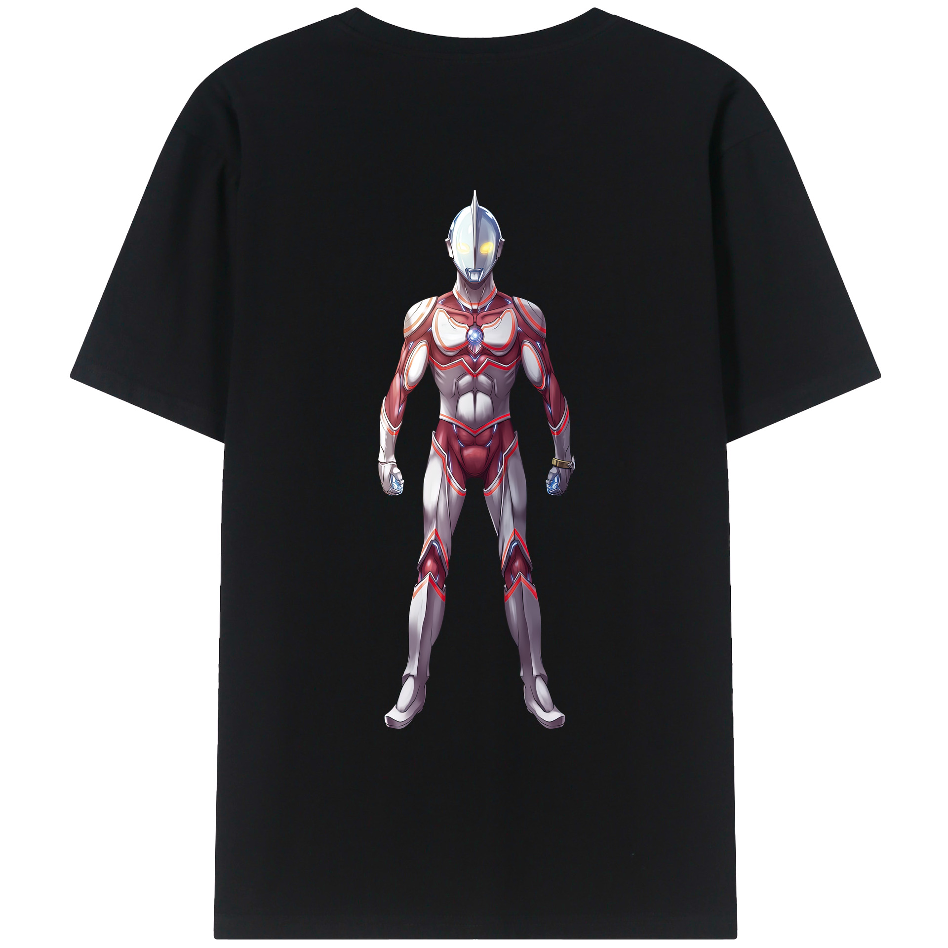 （画像用） ウルトラマン Ultraman 綿100％ メンズ半袖Tシャツ（バックプリント） 通気性