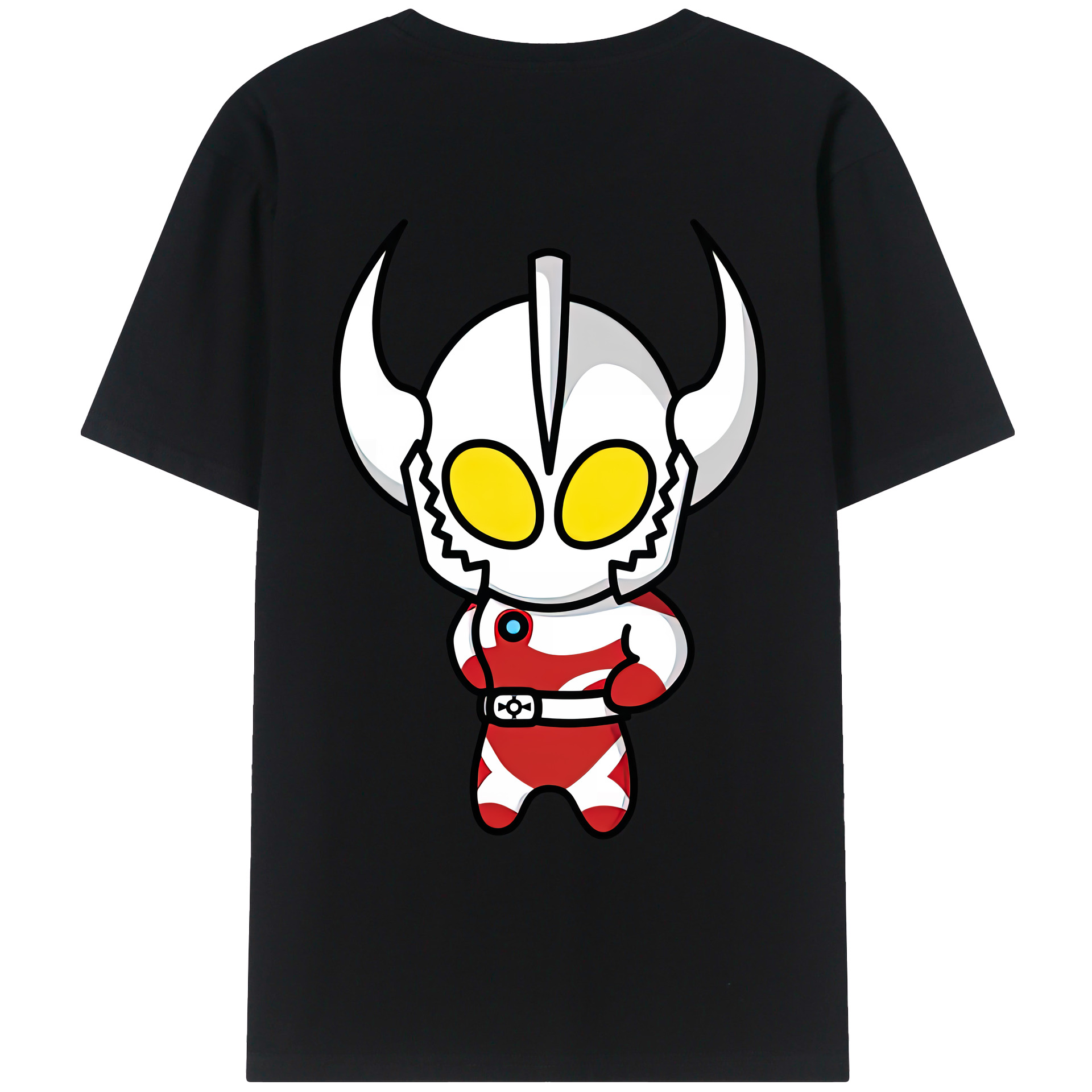 （画像用） ウルトラマン Ultraman 綿100％ メンズ半袖Tシャツ（バックプリント） 通気性