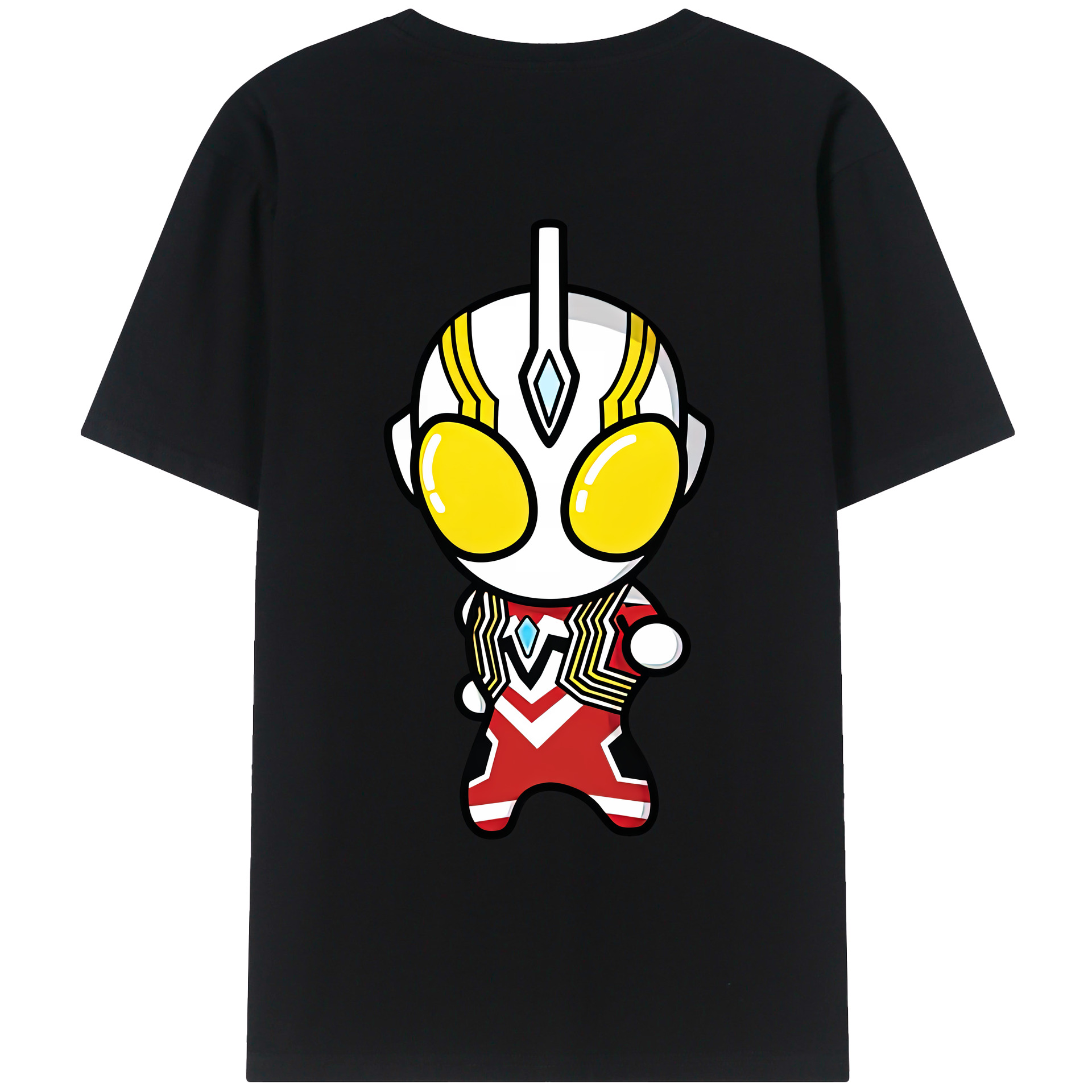 （画像用） ウルトラマン Ultraman 綿100％ メンズ半袖Tシャツ（バックプリント） 通気性