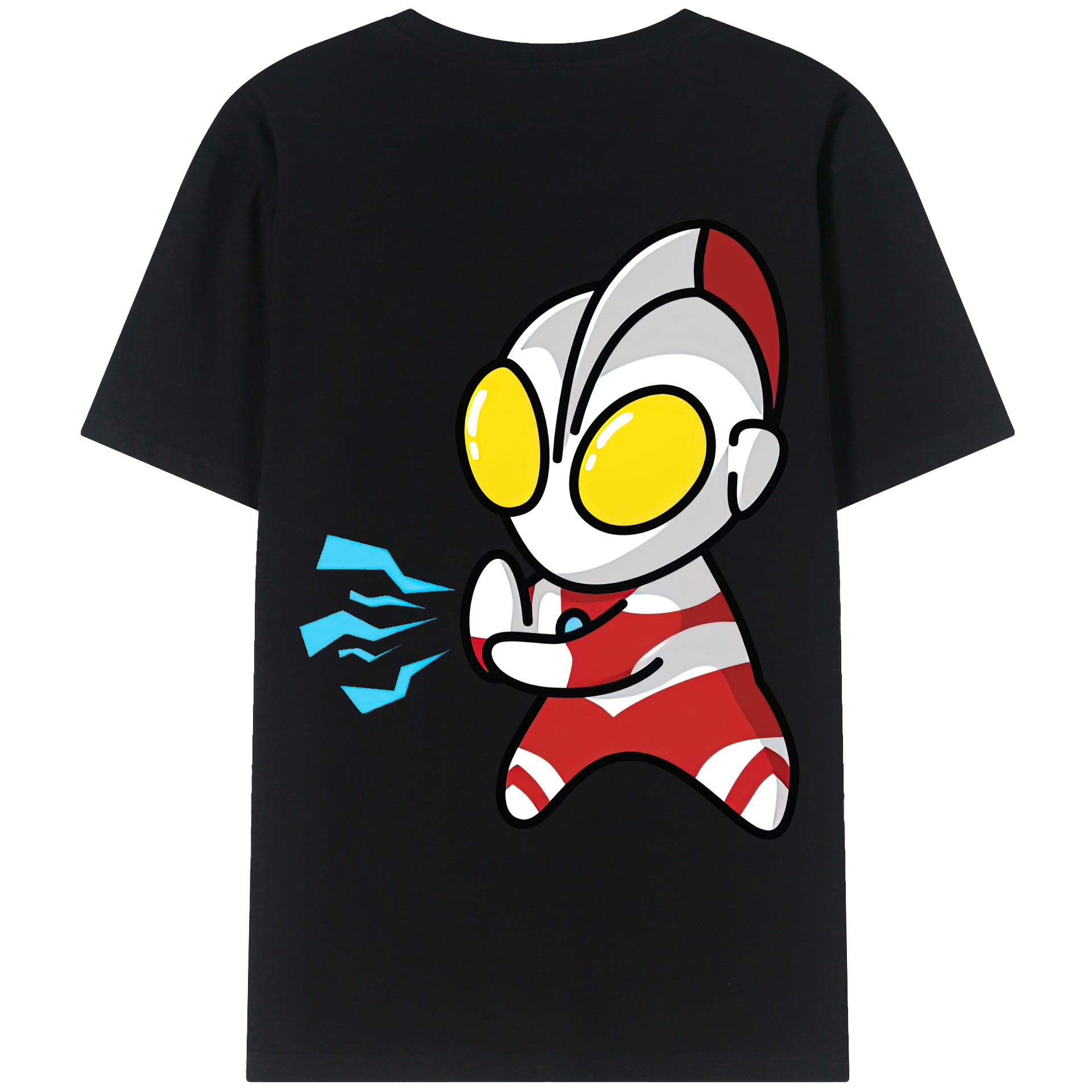 （画像用） ウルトラマン Ultraman 綿100％ メンズ半袖Tシャツ（バックプリント） 通気性