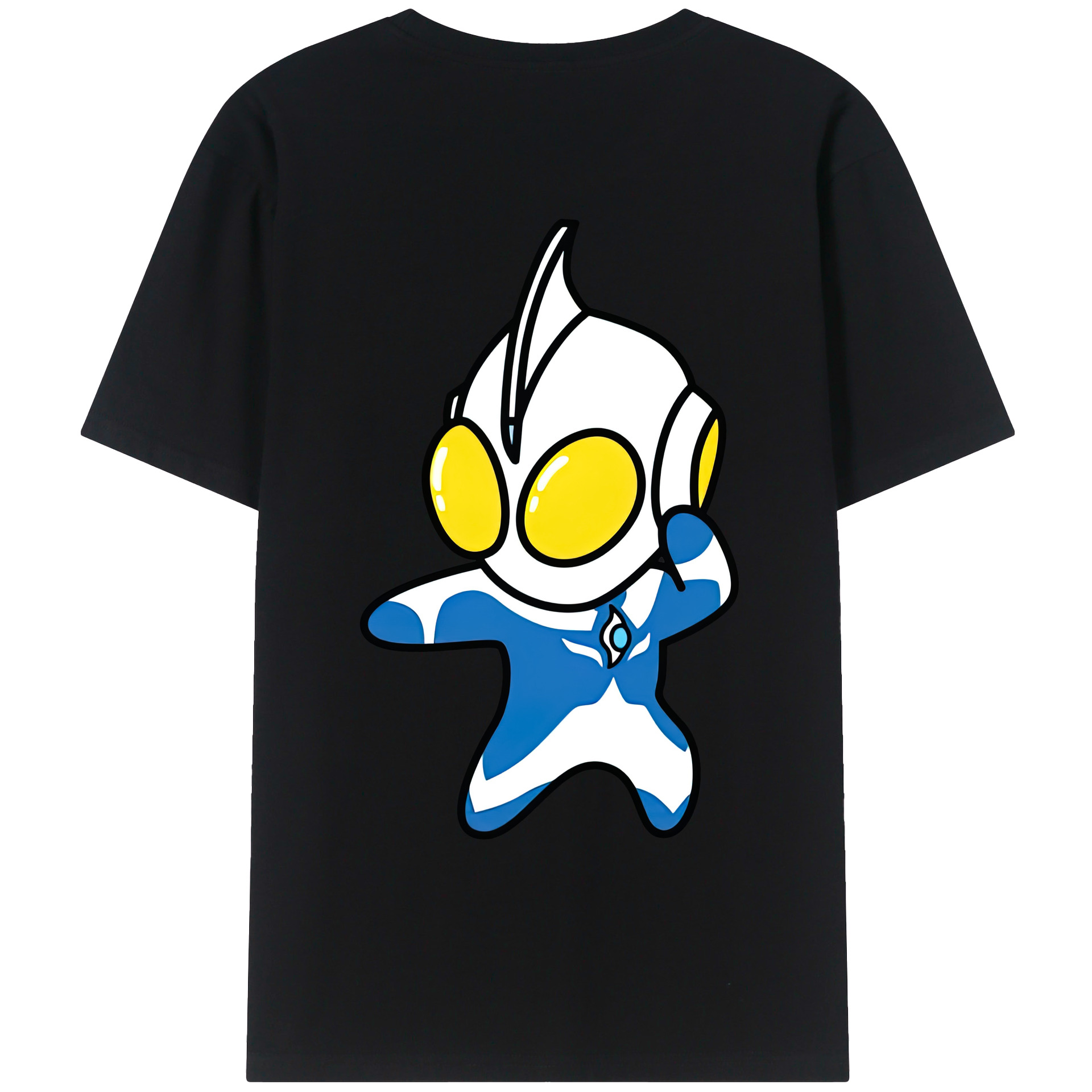 （画像用） ウルトラマン Ultraman 綿100％ メンズ半袖Tシャツ（バックプリント） 通気性