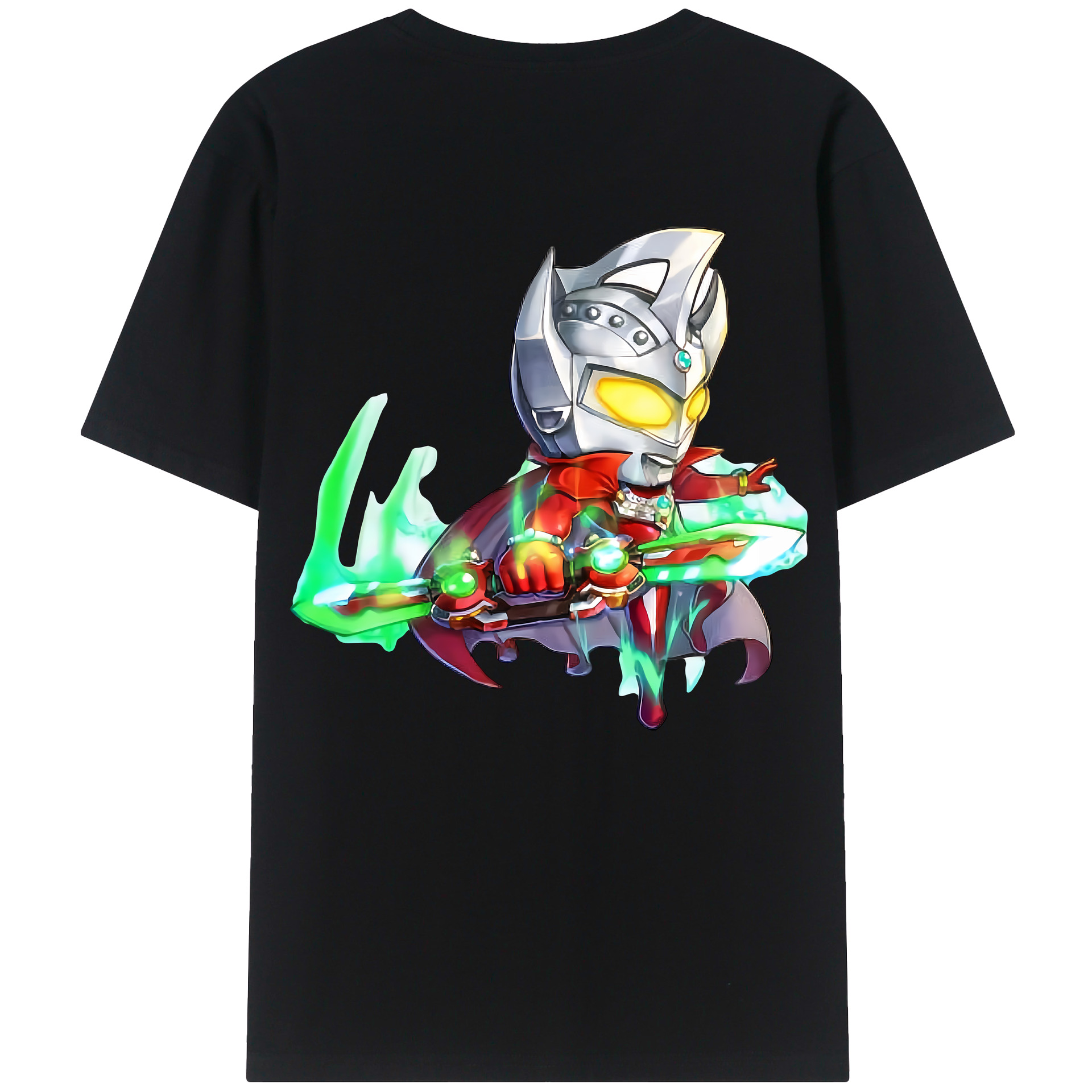 （画像用） ウルトラマン Ultraman 綿100％ メンズ半袖Tシャツ（バックプリント） 通気性