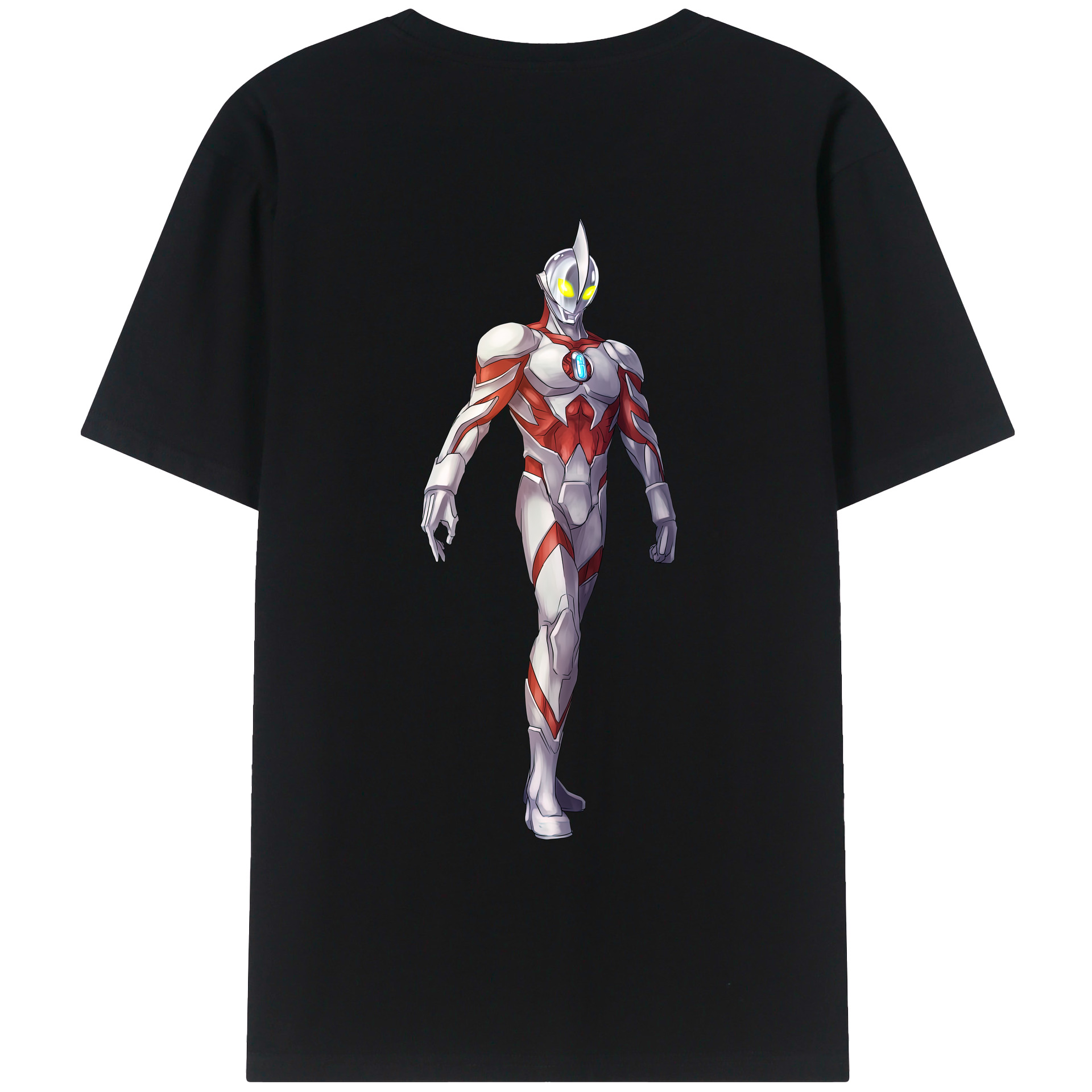（画像用） ウルトラマン Ultraman 綿100％ メンズ半袖Tシャツ（バックプリント） 通気性