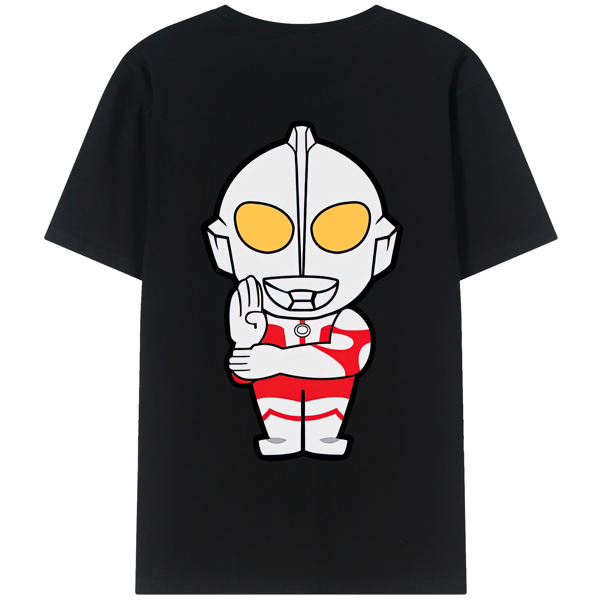 （画像用） ウルトラマン Ultraman 綿100％ メンズ半袖Tシャツ（バックプリント） 通気性