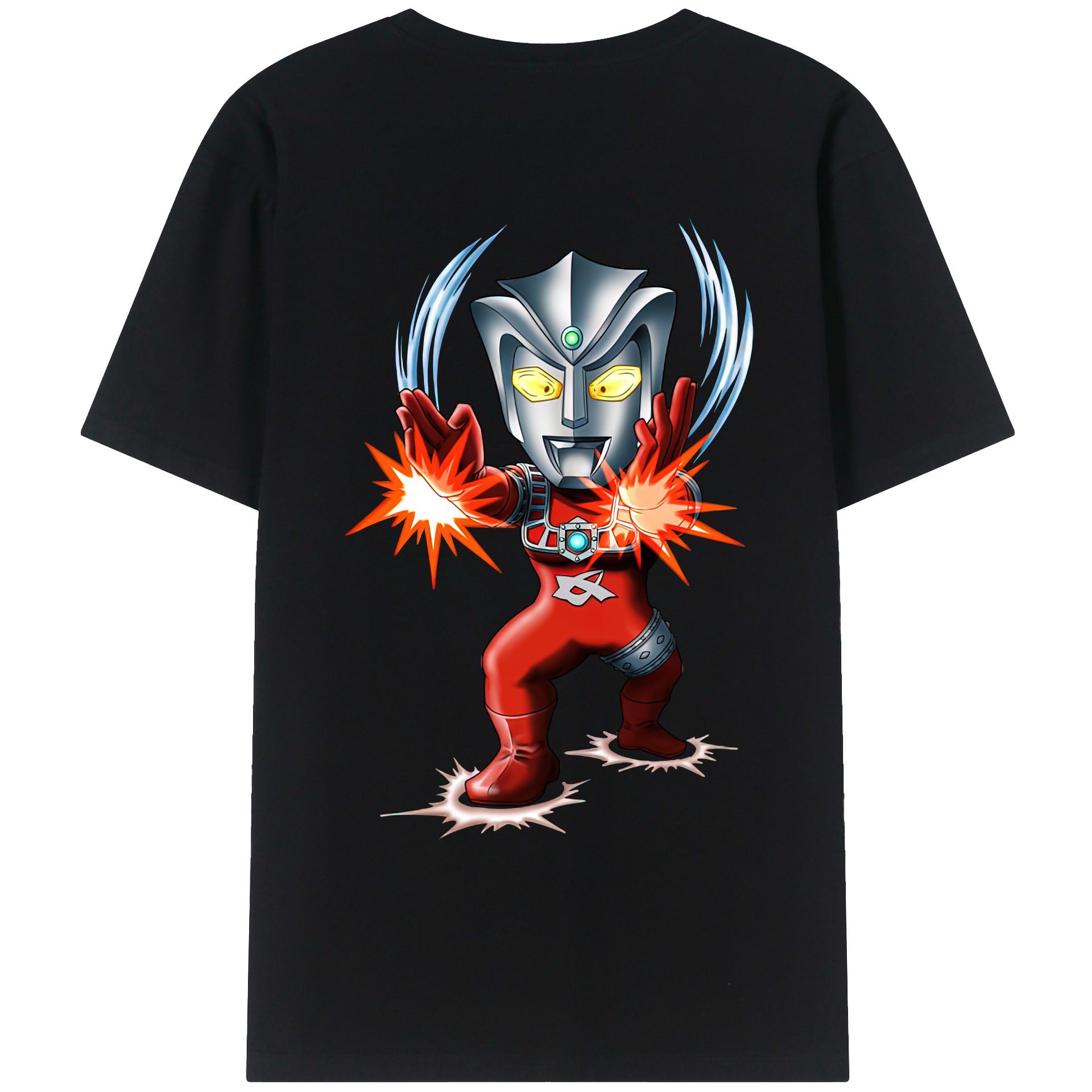 （画像用） ウルトラマン Ultraman 綿100％ メンズ半袖Tシャツ（バックプリント） 通気性
