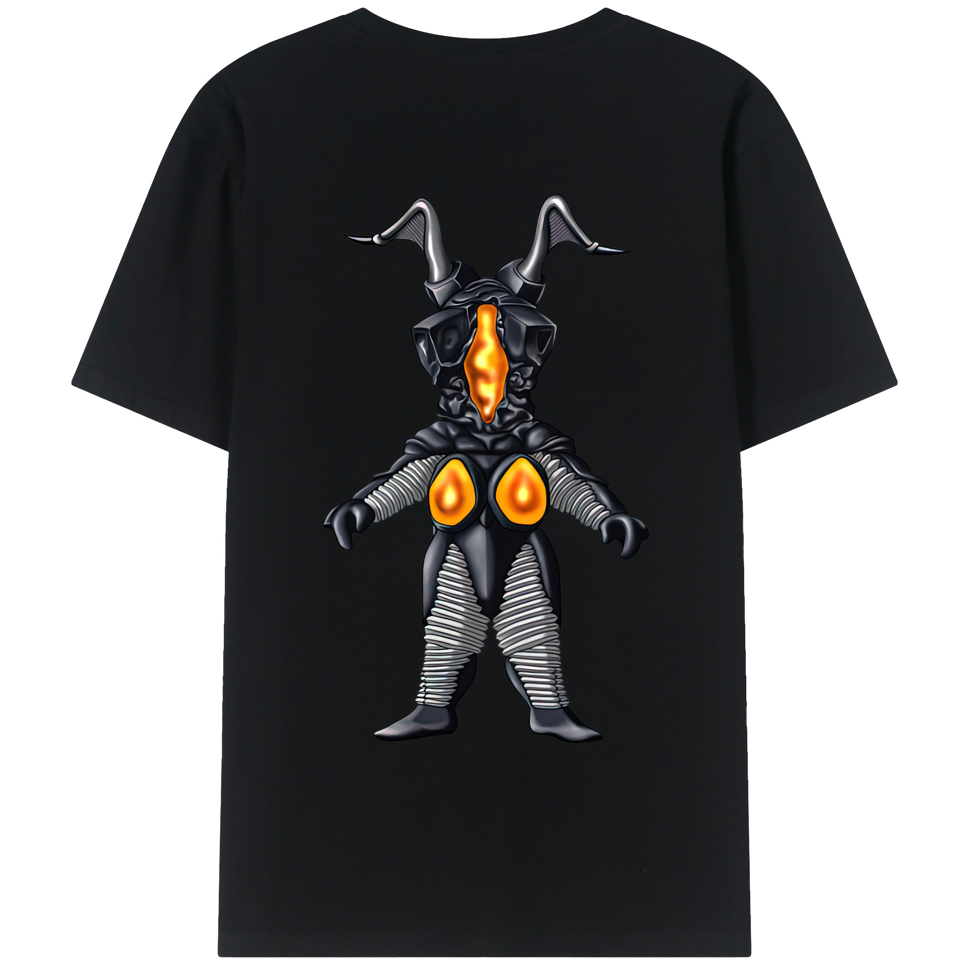 （画像用） ウルトラマン Ultraman 綿100％ メンズ半袖Tシャツ（バックプリント） 通気性