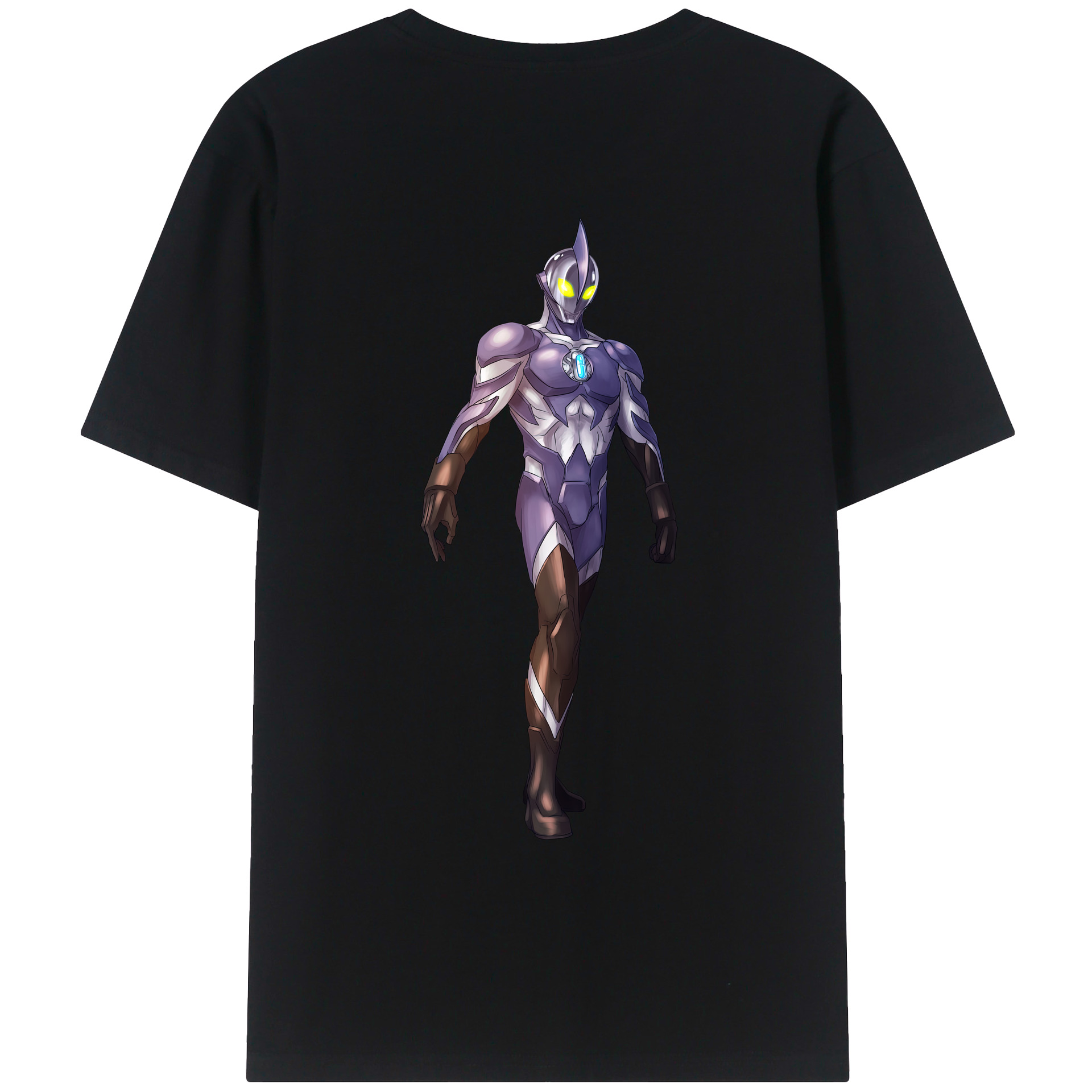 （画像用） ウルトラマン Ultraman 綿100％ メンズ半袖Tシャツ（バックプリント） 通気性