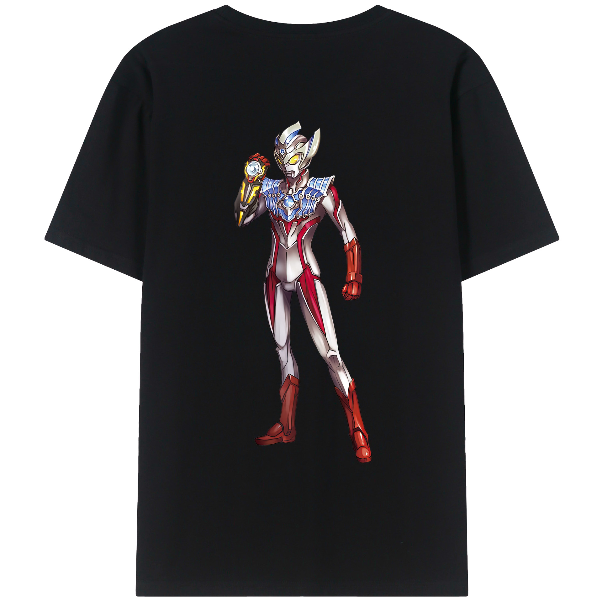 （画像用） ウルトラマン Ultraman 綿100％ メンズ半袖Tシャツ（バックプリント） 通気性