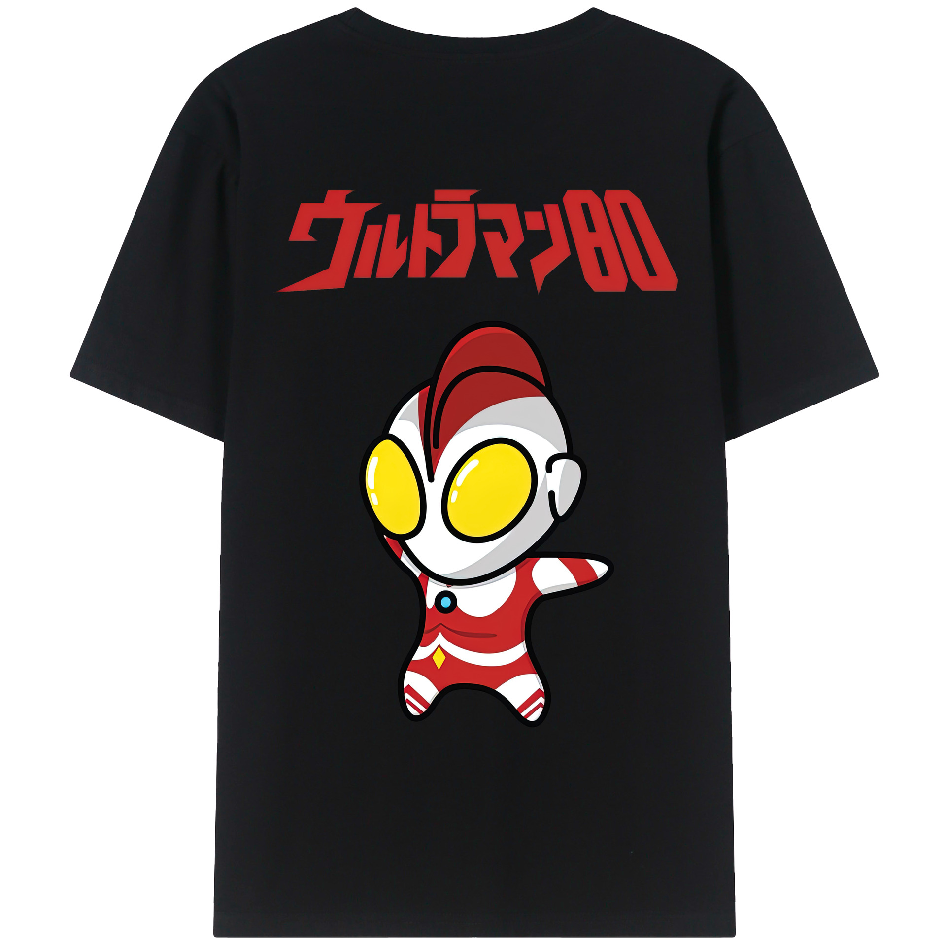 （画像用） ウルトラマン Ultraman 綿100％ メンズ半袖Tシャツ（バックプリント） 通気性