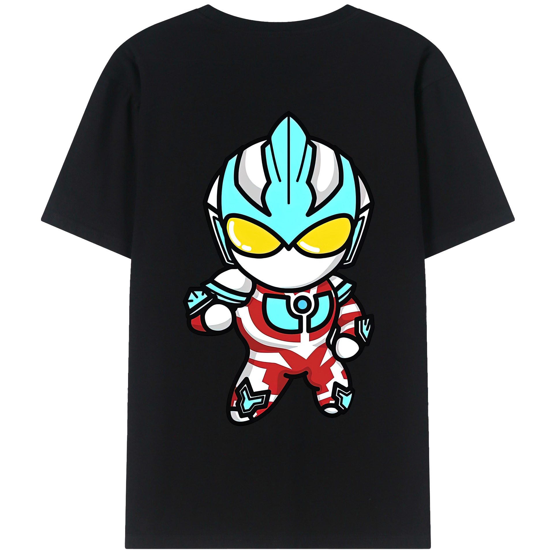 （画像用） ウルトラマン Ultraman 綿100％ メンズ半袖Tシャツ（バックプリント） 通気性