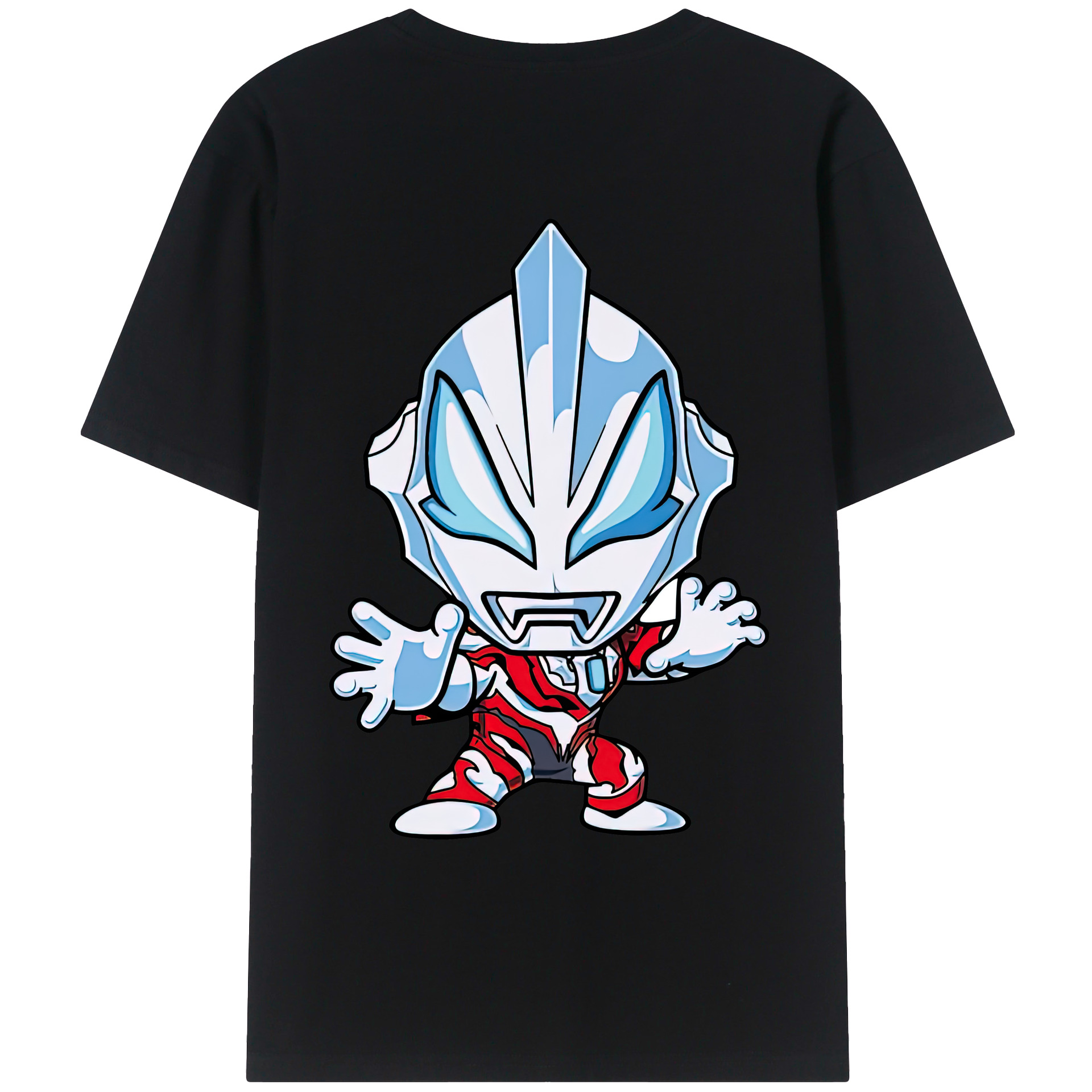 （画像用） ウルトラマン Ultraman 綿100％ メンズ半袖Tシャツ（バックプリント） 通気性