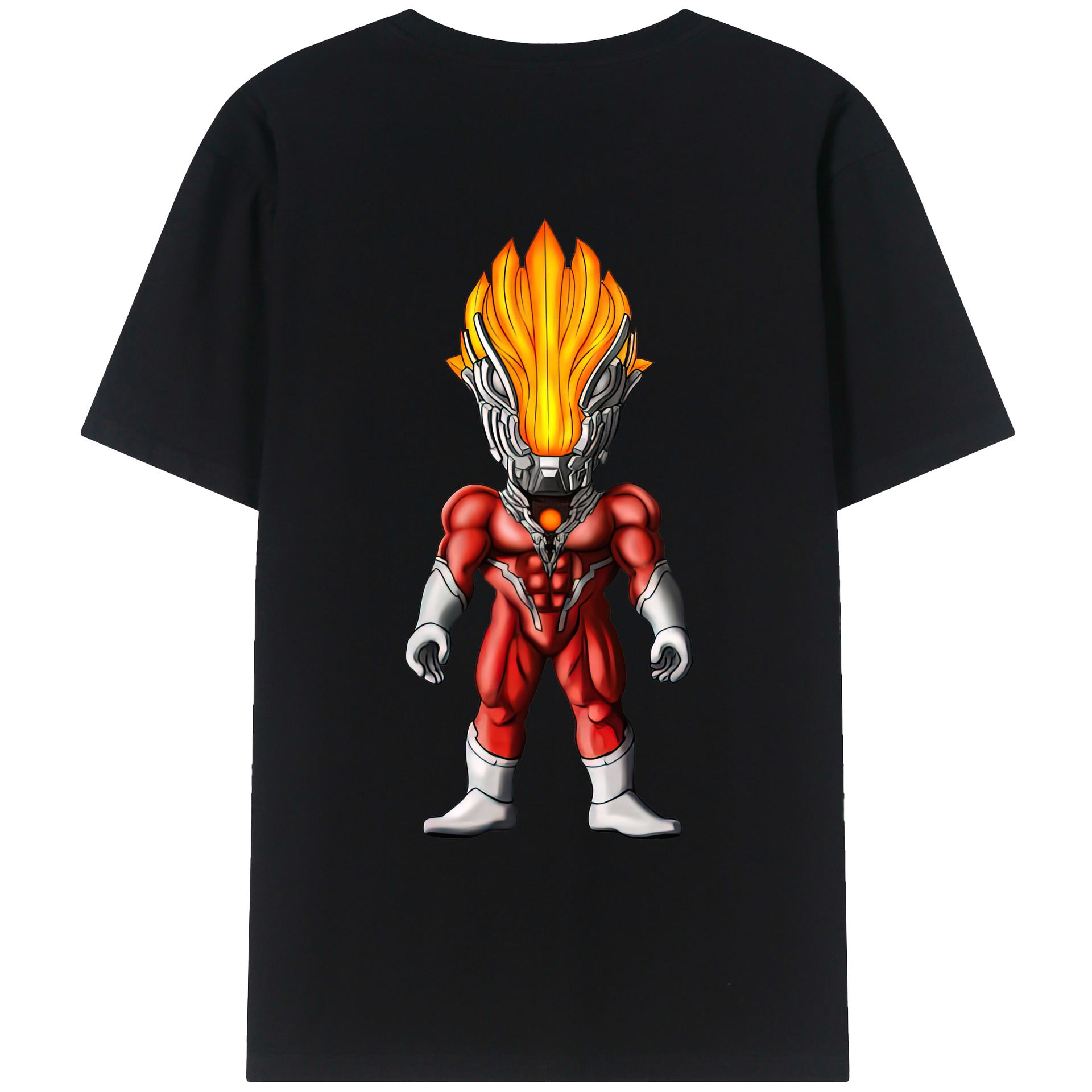 （画像用） ウルトラマン Ultraman 綿100％ メンズ半袖Tシャツ（バックプリント） 通気性