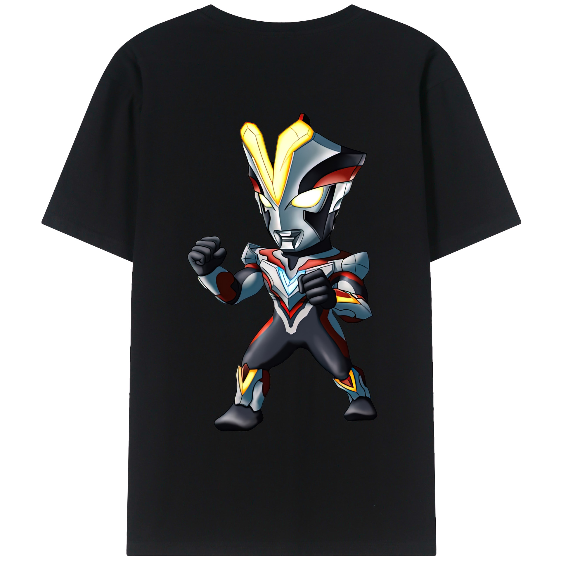 （画像用） ウルトラマン Ultraman 綿100％ メンズ半袖Tシャツ（バックプリント） 通気性